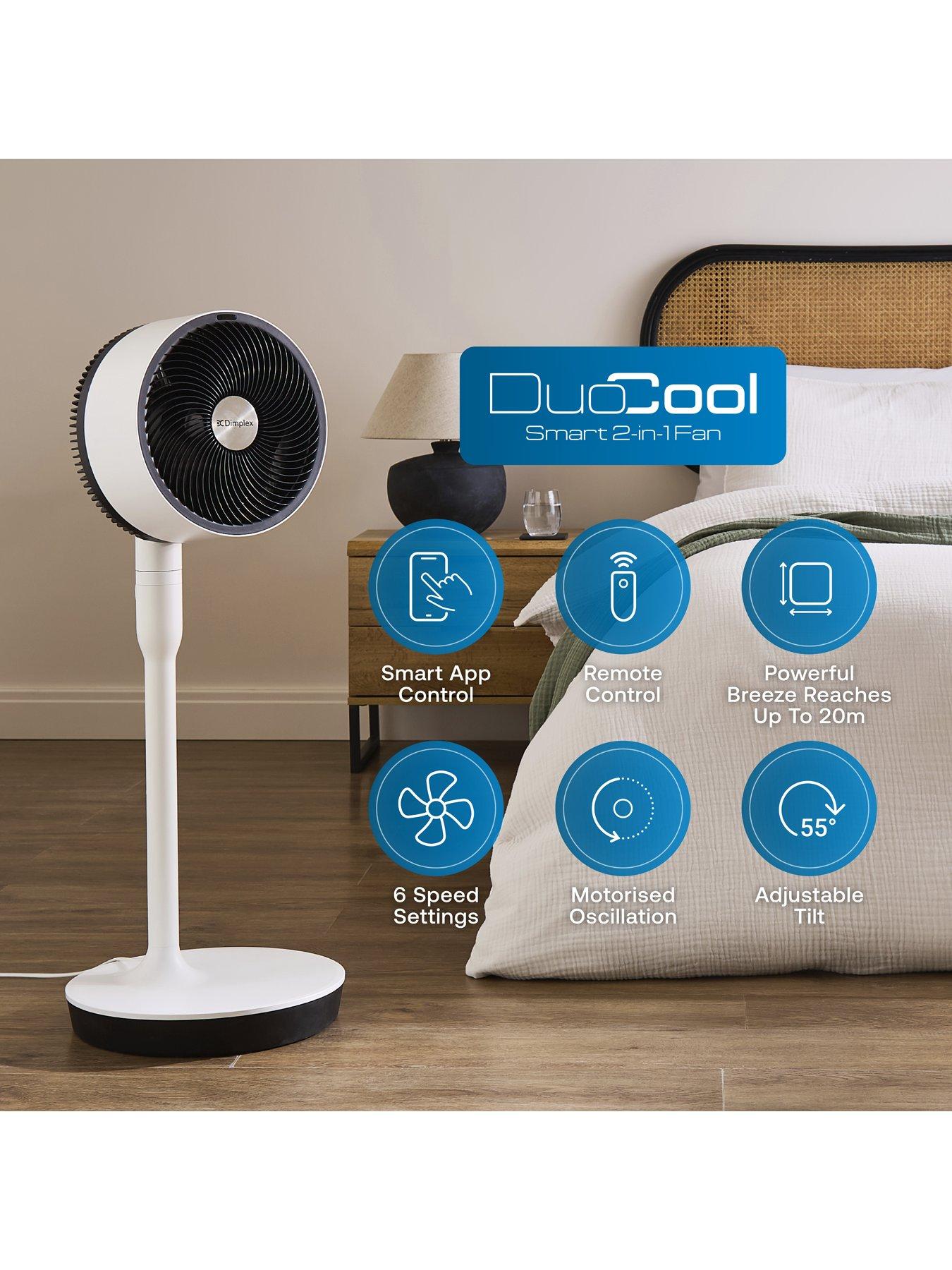 Dimplex DuoCool Corded Hybrid Pedestal/Desk Top Smart Fan | Very