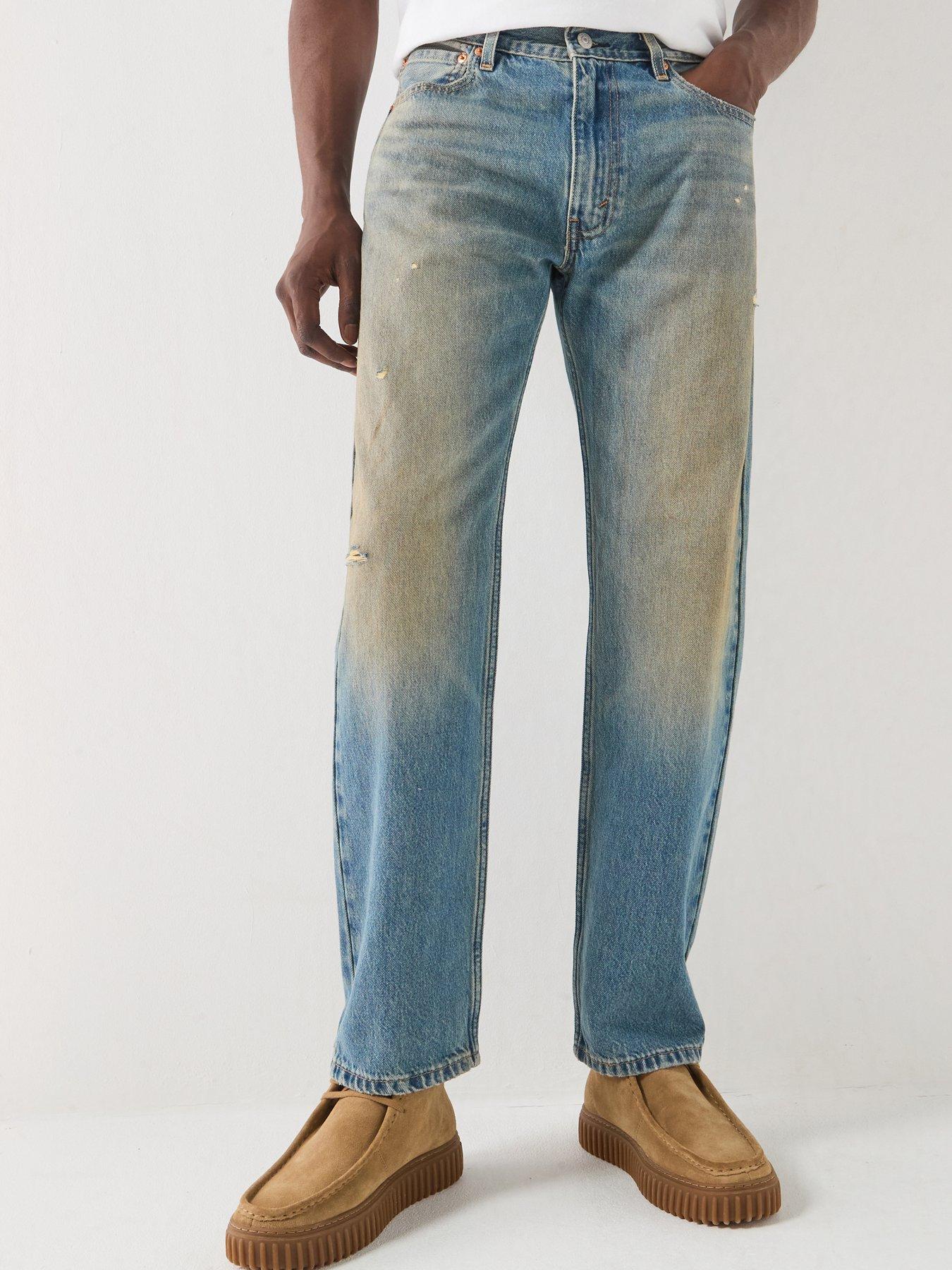 Image 1 of 6 of Levi's 555 Relaxed Straight Jeans - Years Passed By Dx - Light Blue