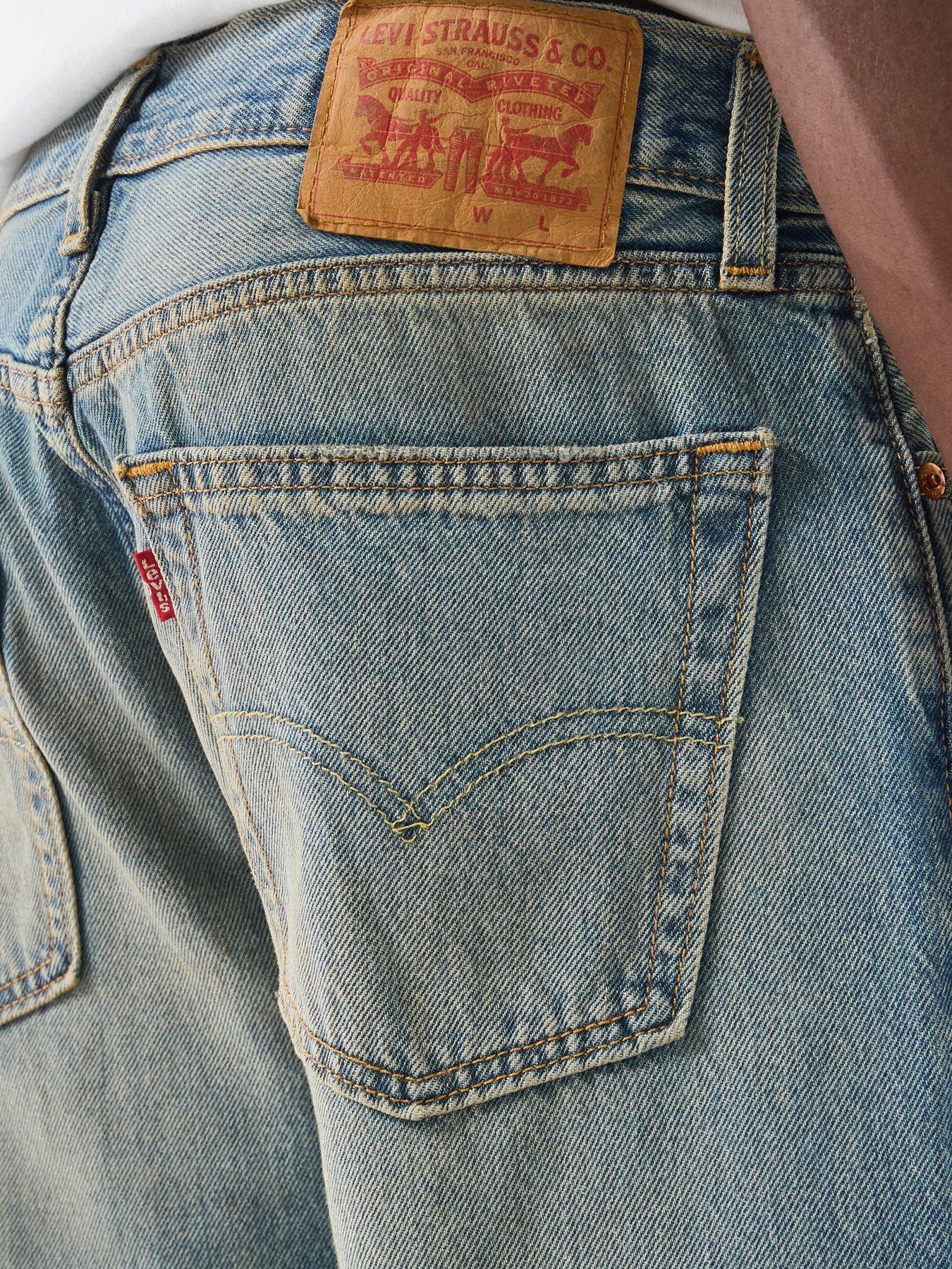 Image 5 of 6 of Levi's 555 Relaxed Straight Jeans - Years Passed By Dx - Light Blue