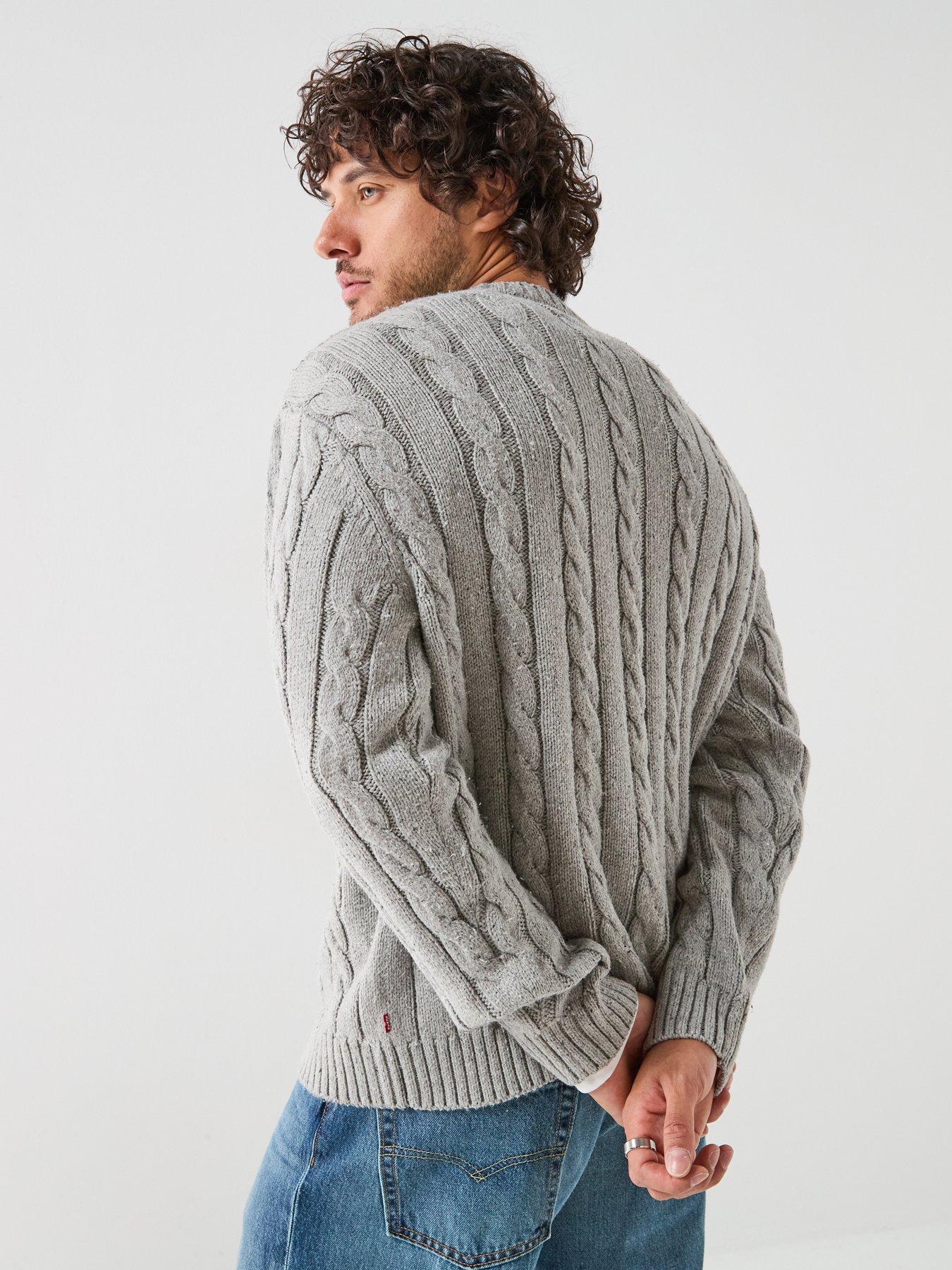 Image 2 of 6 of Levi's Levi's Laurel Fleck Cable Knitted Jumper - Grey