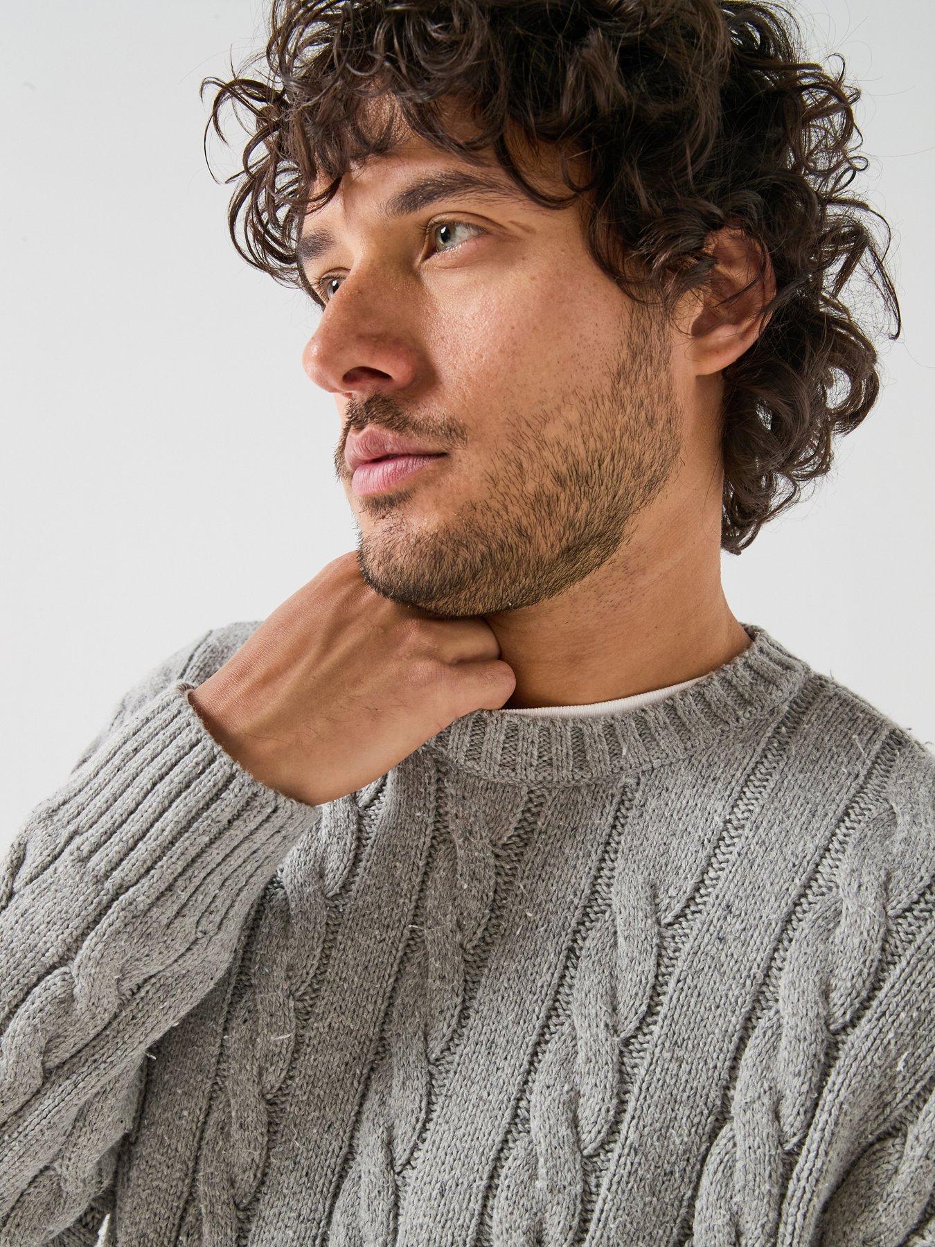 Image 4 of 6 of Levi's Levi's Laurel Fleck Cable Knitted Jumper - Grey