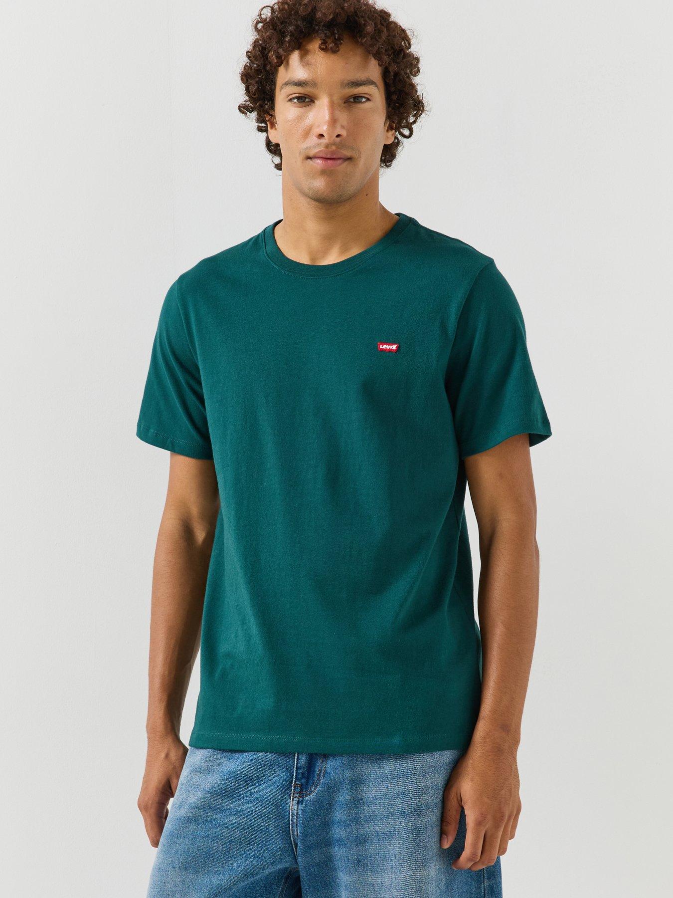 Levi's Mens Original Housemark Logo Short Sleeve T-shirt, Dark Green, Size S, Men