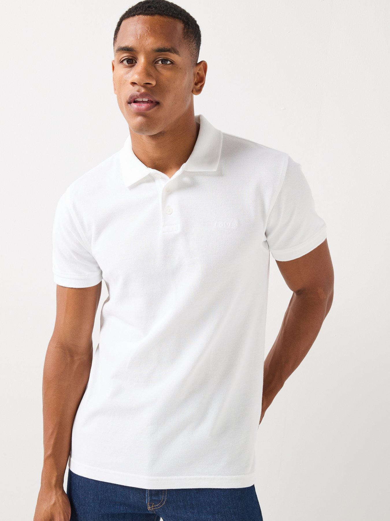 Levi's Housemark Pique Short Sleeve Polo Shirt - White