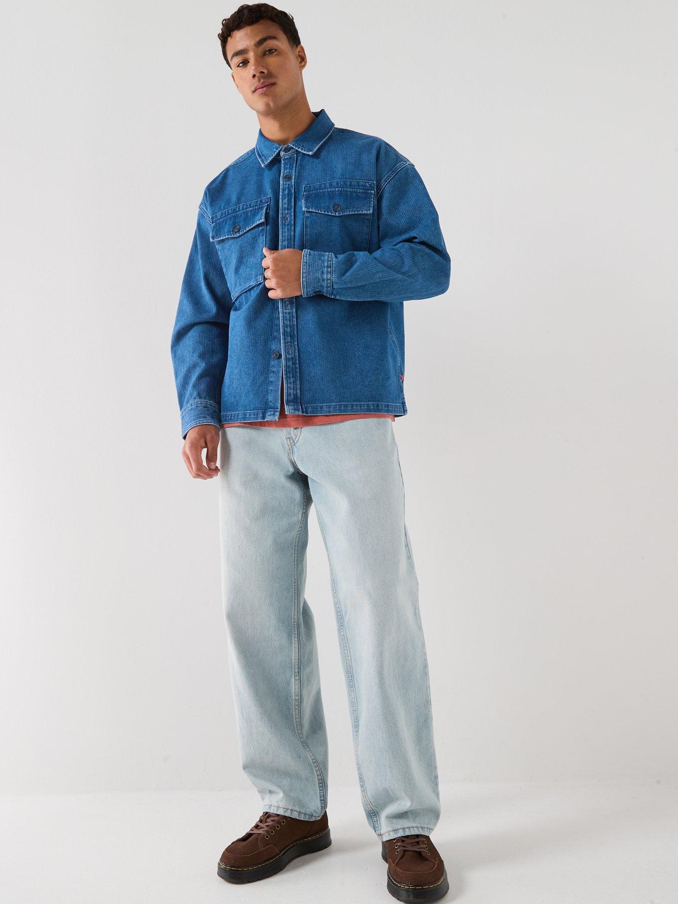 Image 3 of 5 of Levi's Men's Waller Relaxed Cotton Twill Shirt - Dark Blue