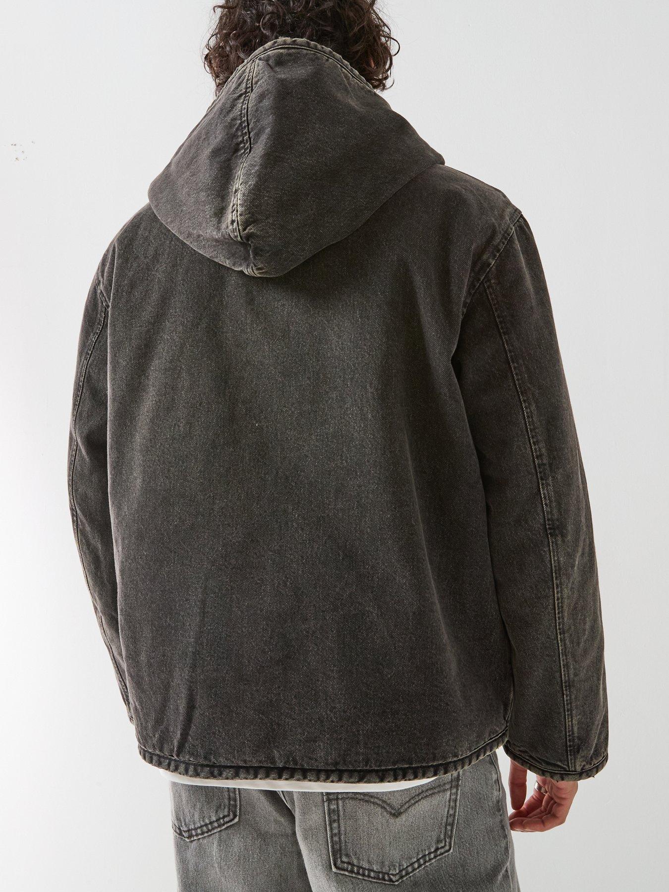 Image 2 of 6 of Levi's Levi's Deck Hoodie Sherpa Reversable Jacket - Black