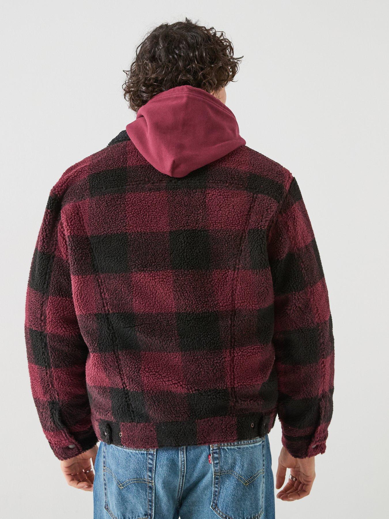 Image 2 of 6 of Levi's Levi's Sherpa Fleece Trucker Jacket - Red