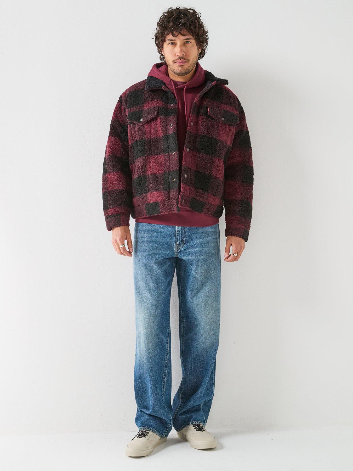 Image 3 of 6 of Levi's Levi's Sherpa Fleece Trucker Jacket - Red