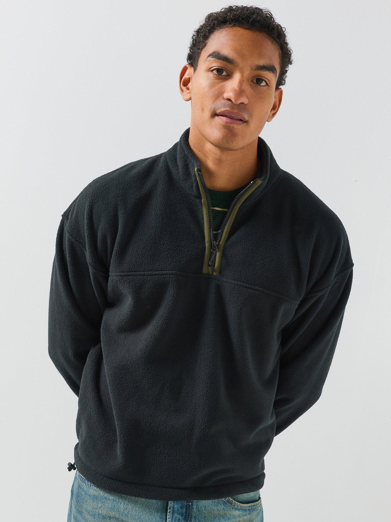 Levi'S Mens Redwood 1/4 Zip Fleece Sweatshirt - Black
