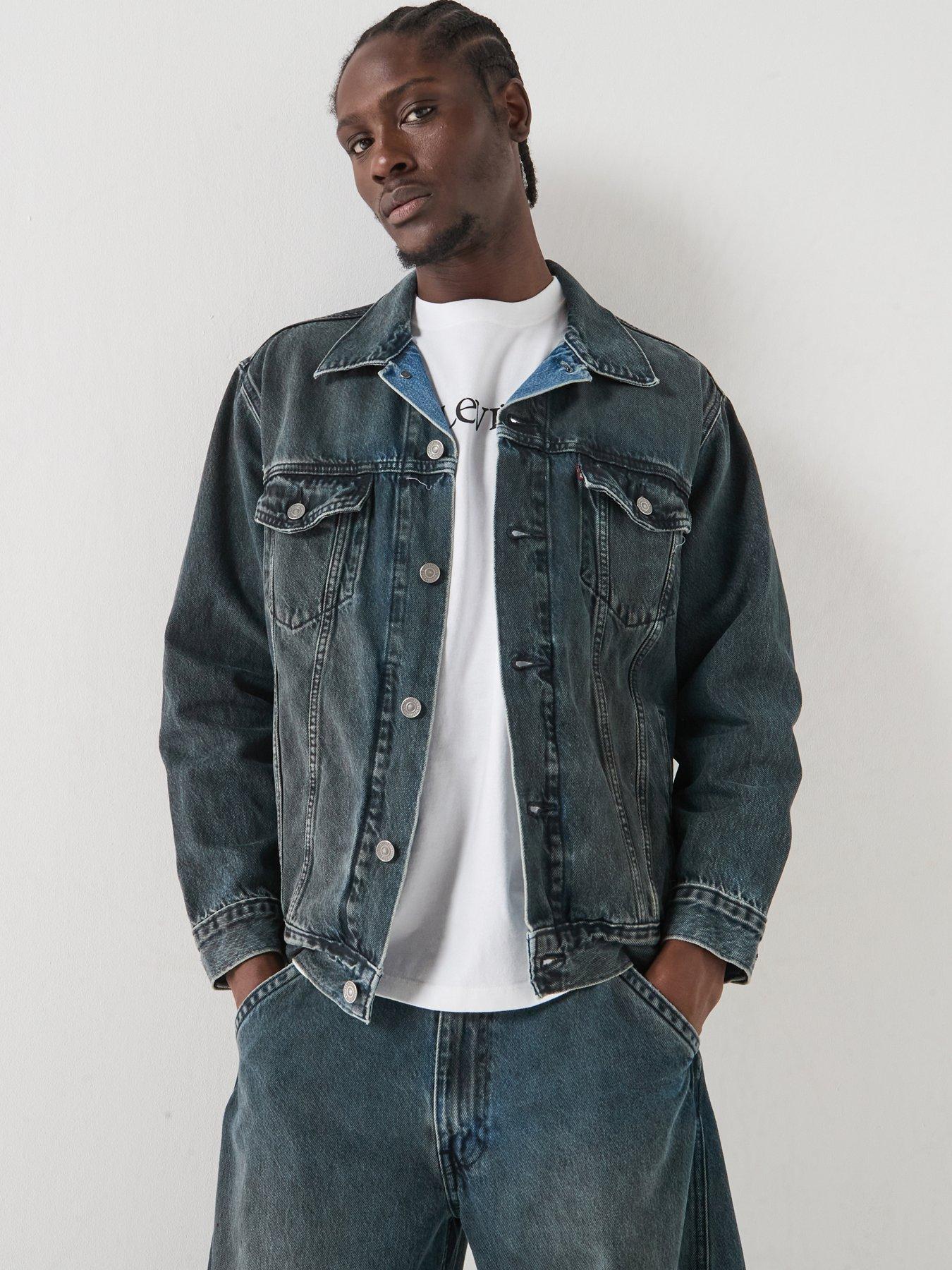 Image 1 of 6 of Levi's Men's Relaxed Fit Denim Jacket - Dark Blue
