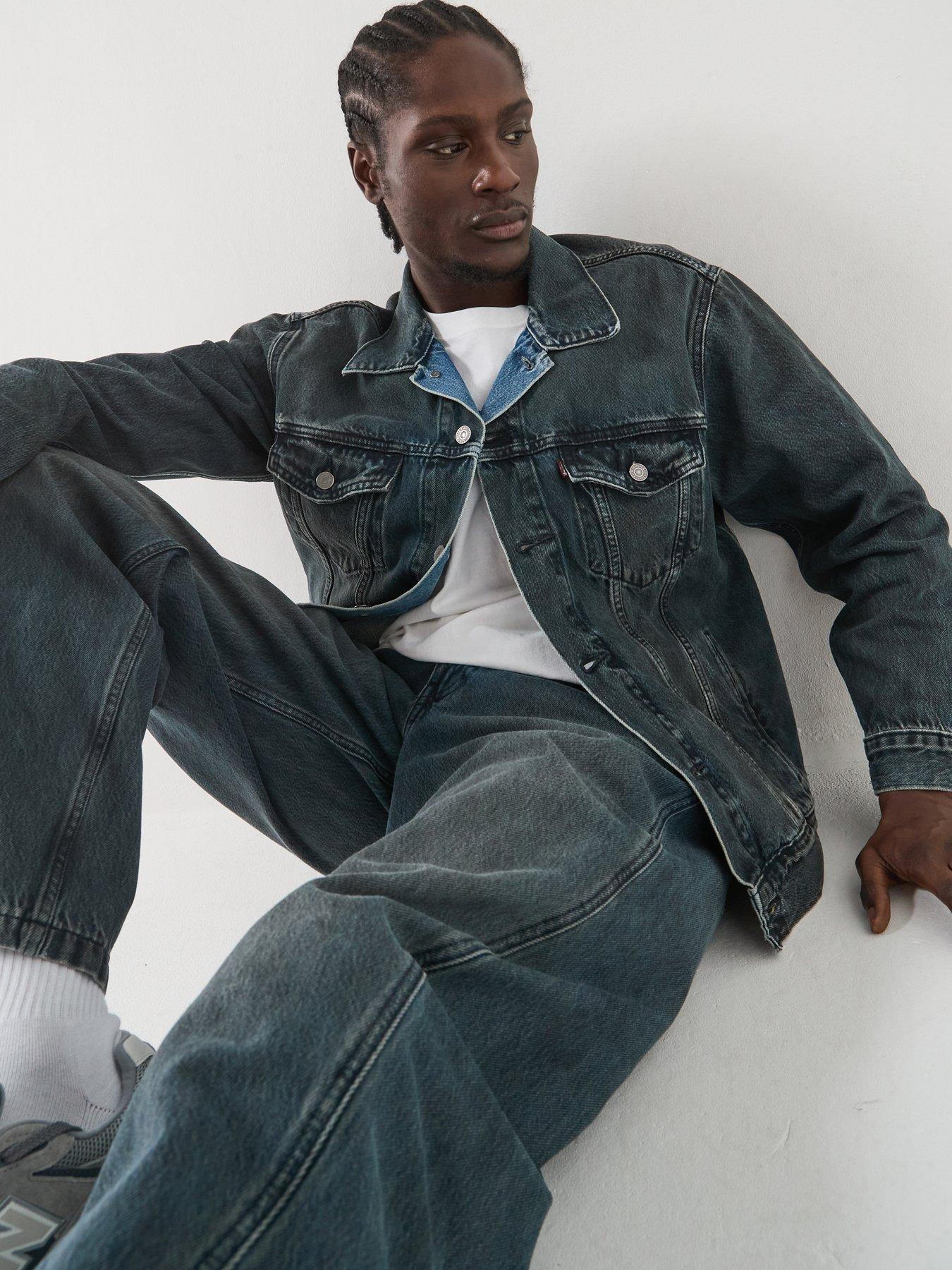 Image 6 of 6 of Levi's Men's Relaxed Fit Denim Jacket - Dark Blue