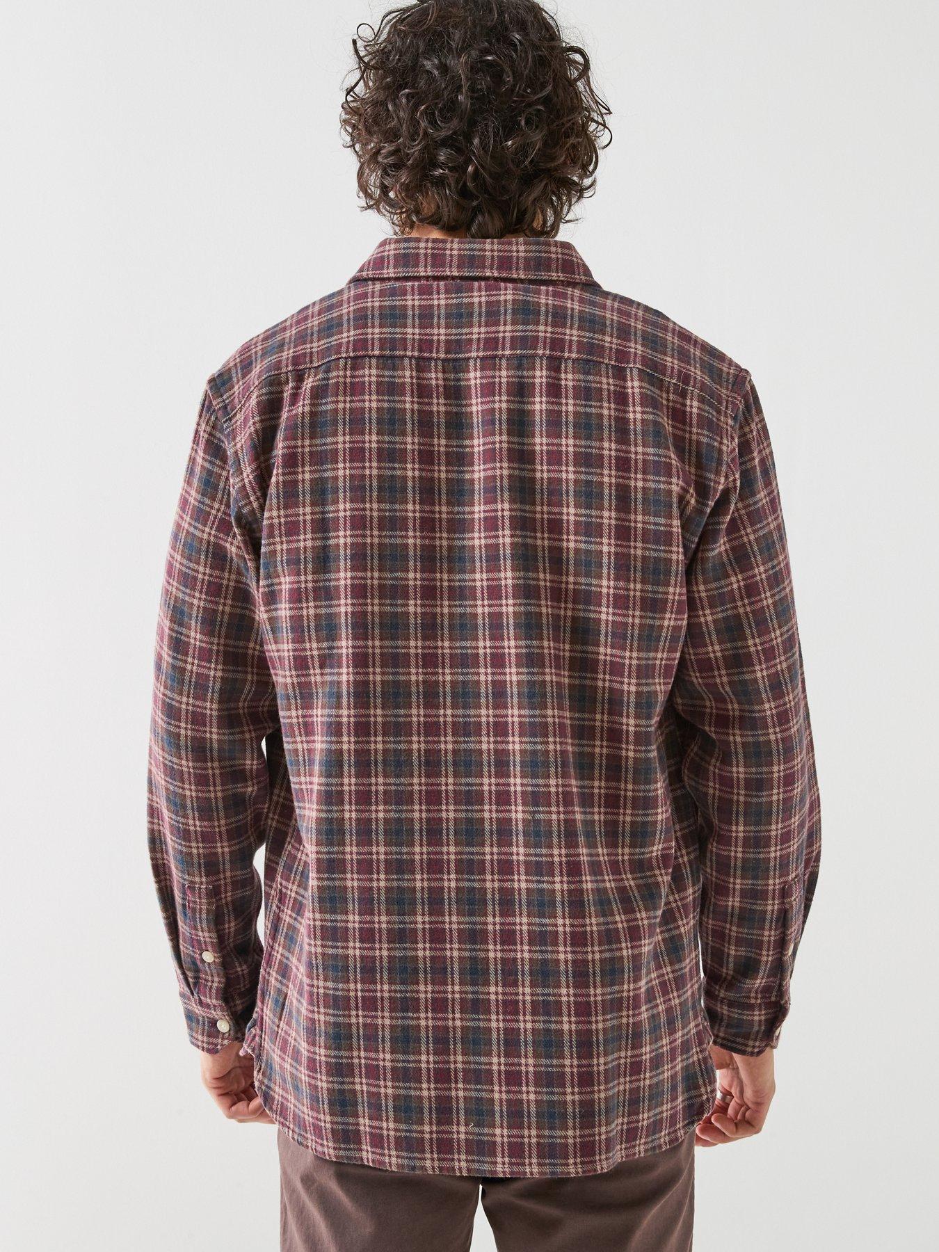 Image 2 of 6 of Levi's Mens Jackson Worker Brushed Check Flannel Shirt - Red