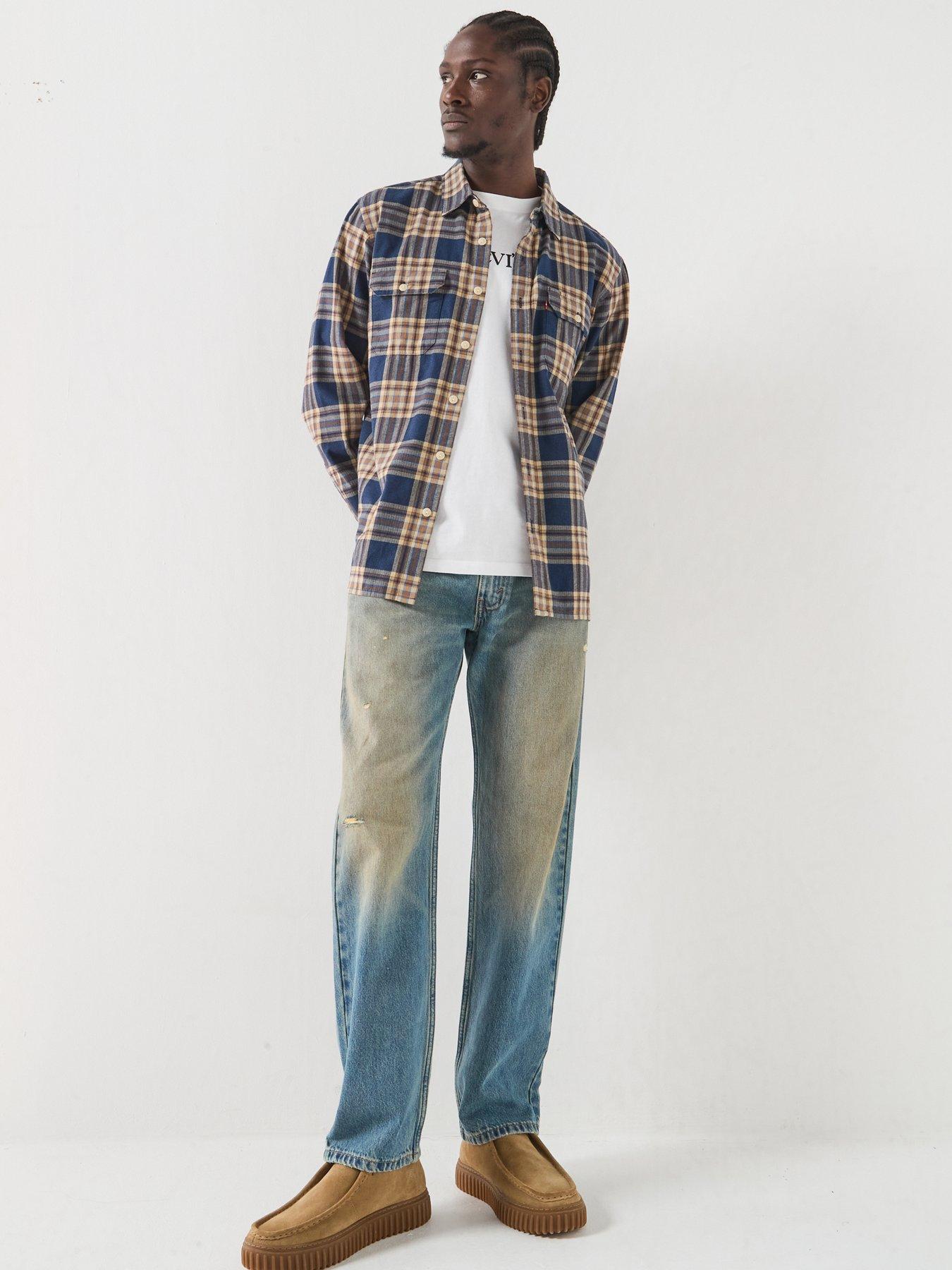 Image 3 of 6 of Levi's Men's Jackson Worker Plaid Flannel Overshirt - Multi