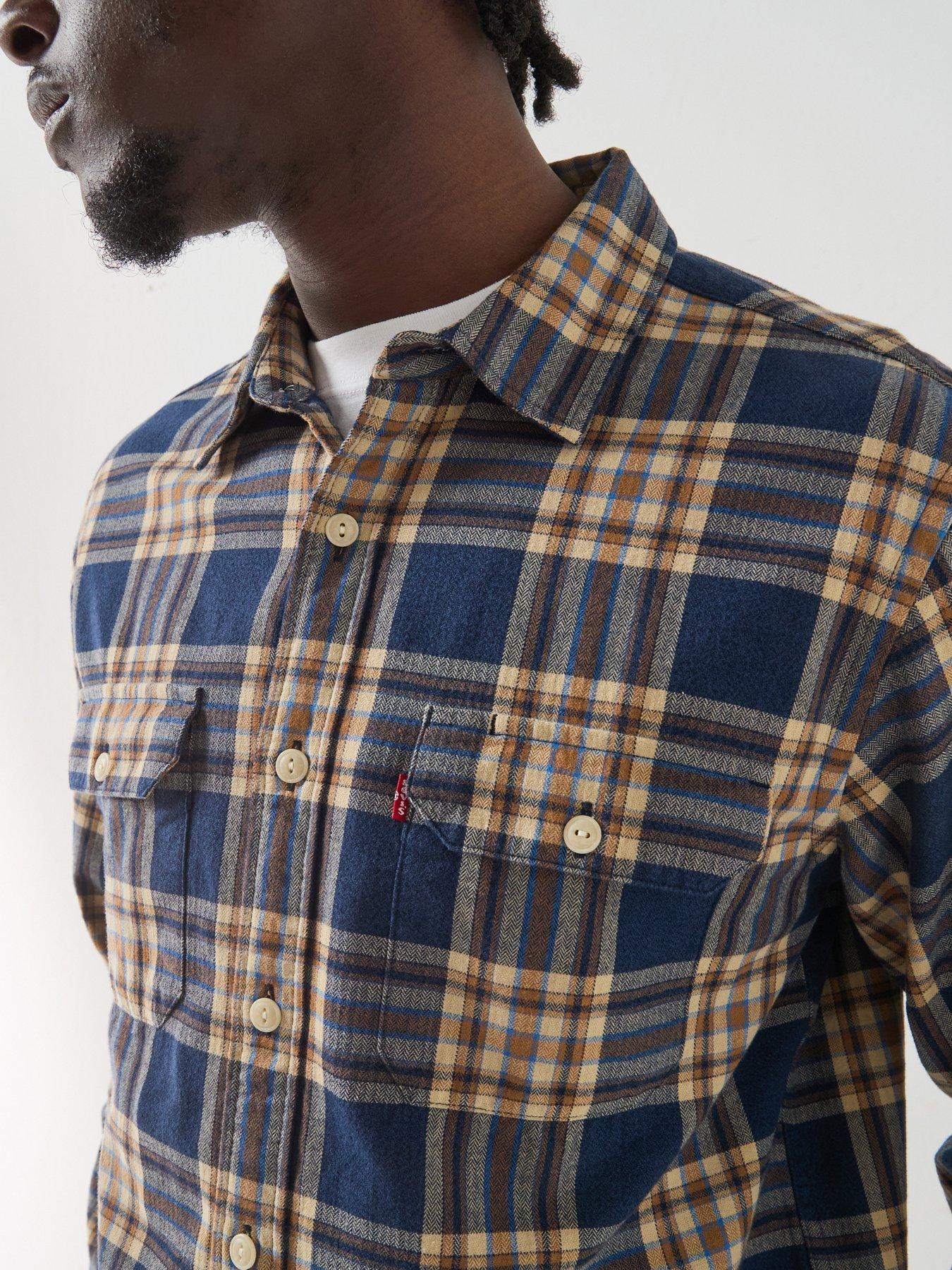 Image 5 of 6 of Levi's Men's Jackson Worker Plaid Flannel Overshirt - Multi