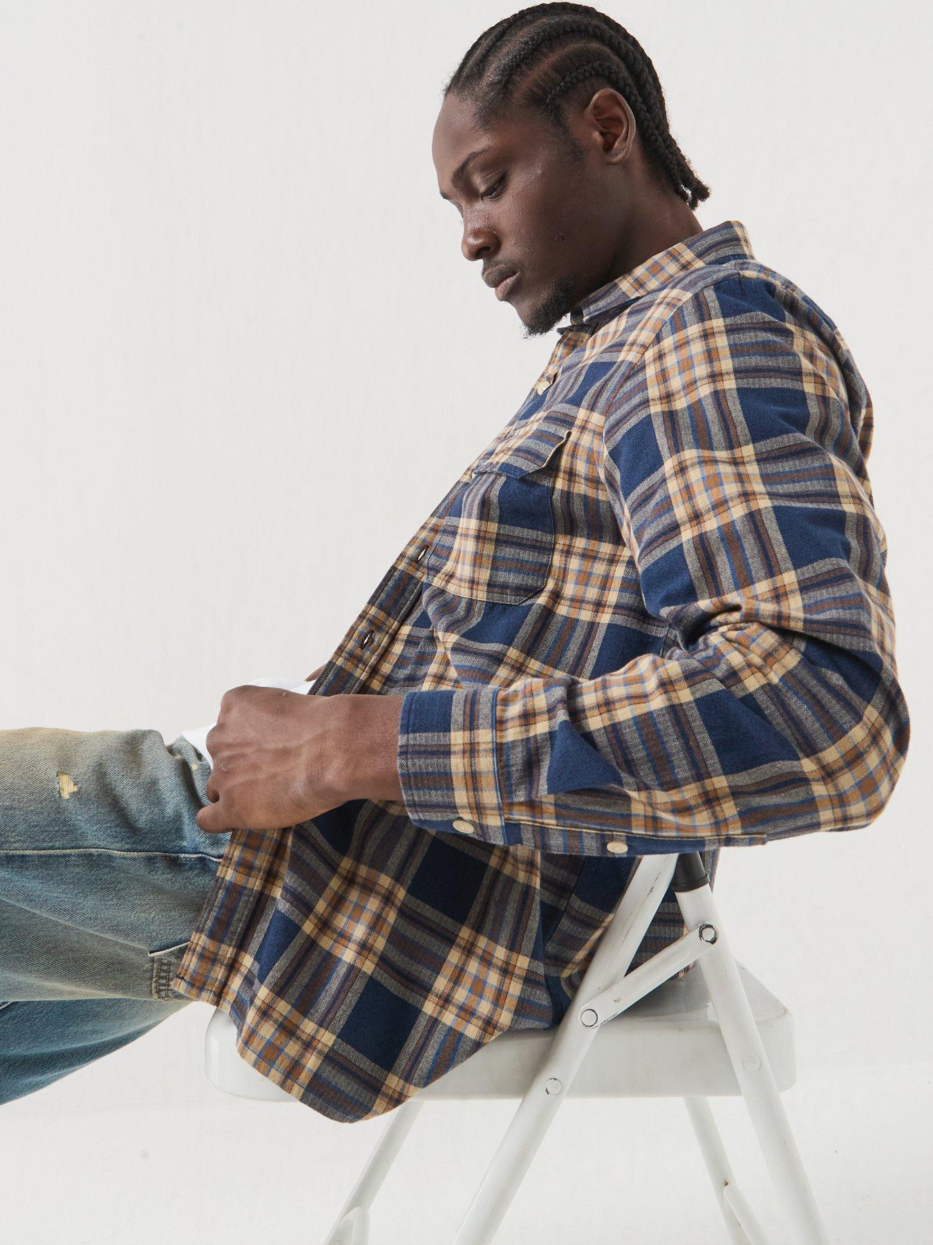 Image 6 of 6 of Levi's Men's Jackson Worker Plaid Flannel Overshirt - Multi