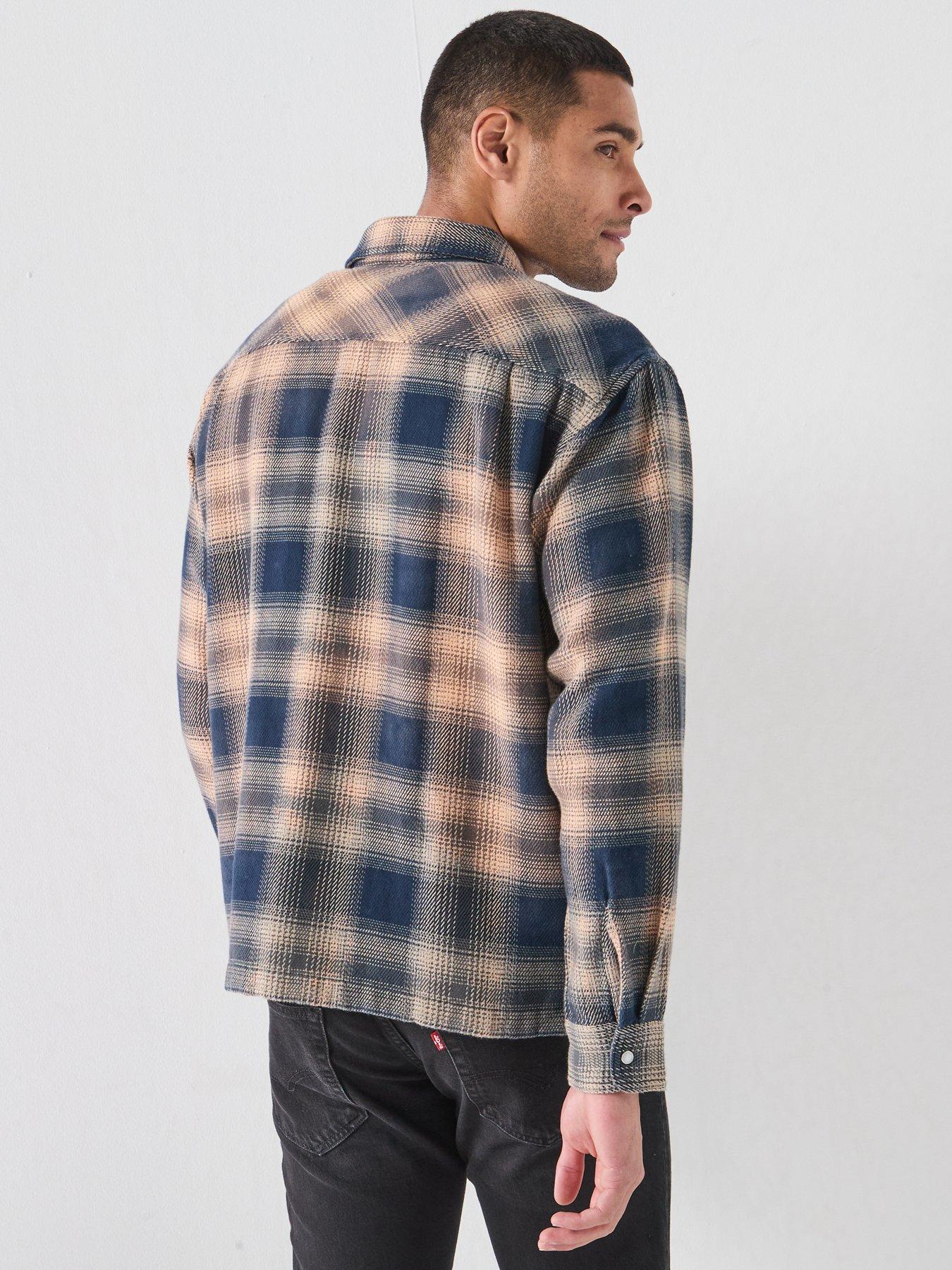 Image 2 of 6 of Levi's Men's Boxy Western Flannel Overshirt - Multi