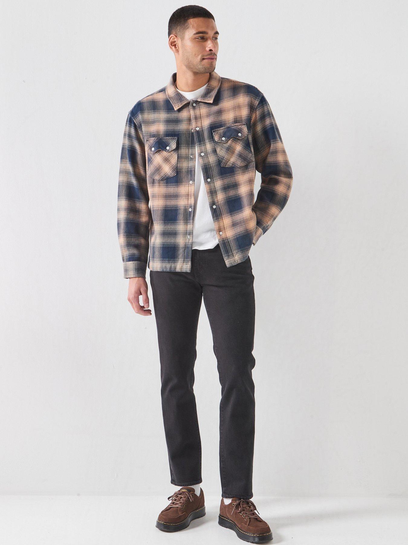 Image 3 of 6 of Levi's Men's Boxy Western Flannel Overshirt - Multi