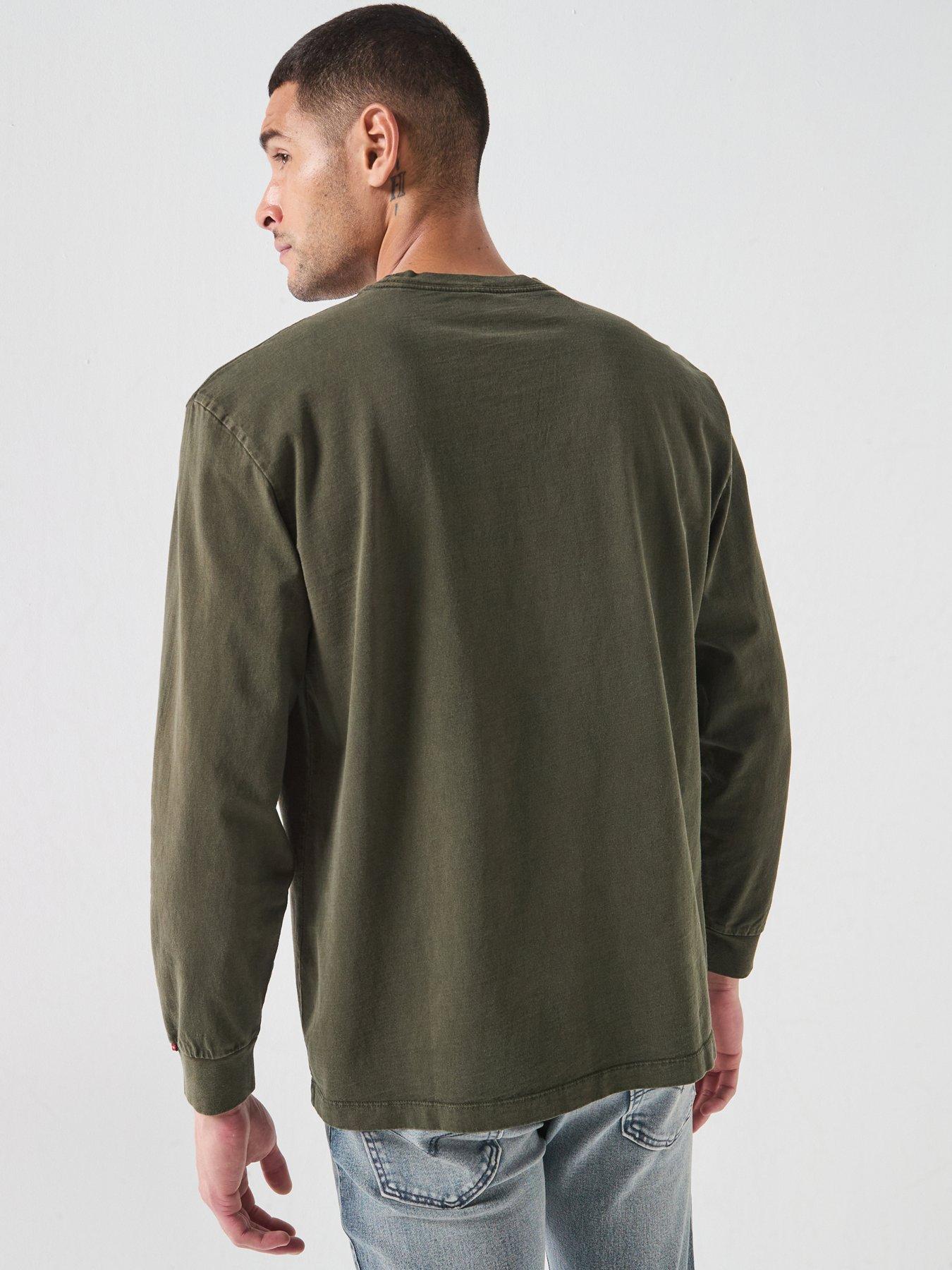 Image 2 of 6 of Levi's Men's Authentic Long Sleeve Crew Neck Top - Green