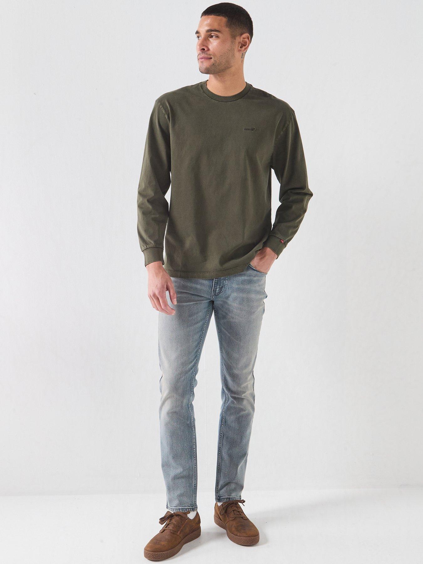 Image 3 of 6 of Levi's Men's Authentic Long Sleeve Crew Neck Top - Green
