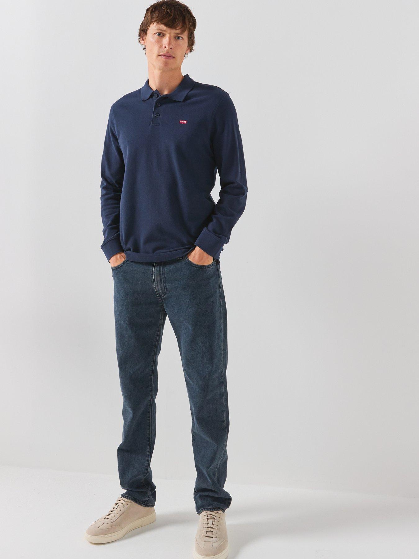 Image 3 of 5 of Levi's Long Sleeve Housemark Polo Shirt - Navy