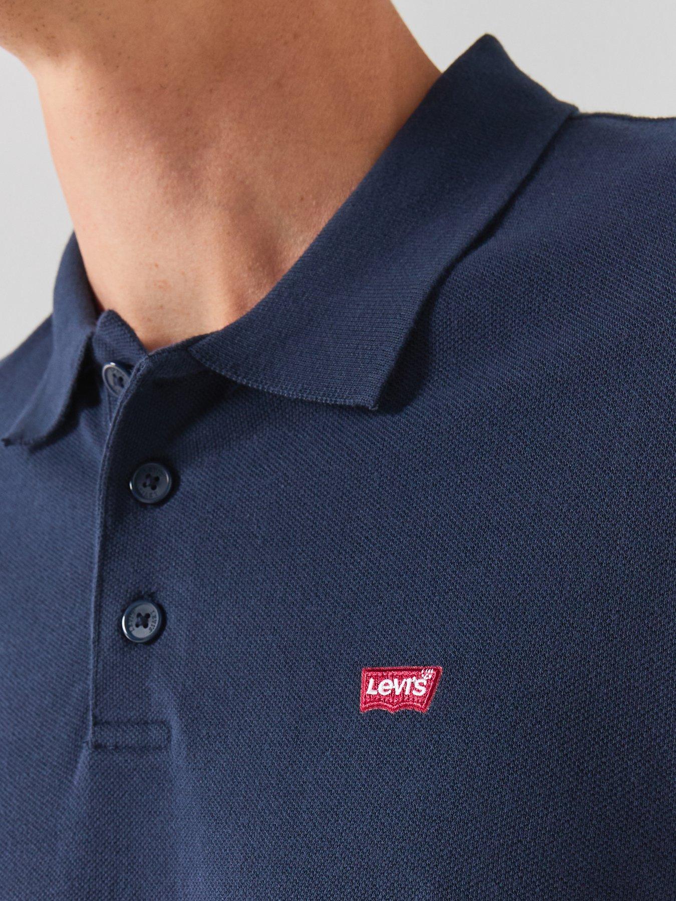 Image 4 of 5 of Levi's Long Sleeve Housemark Polo Shirt - Navy