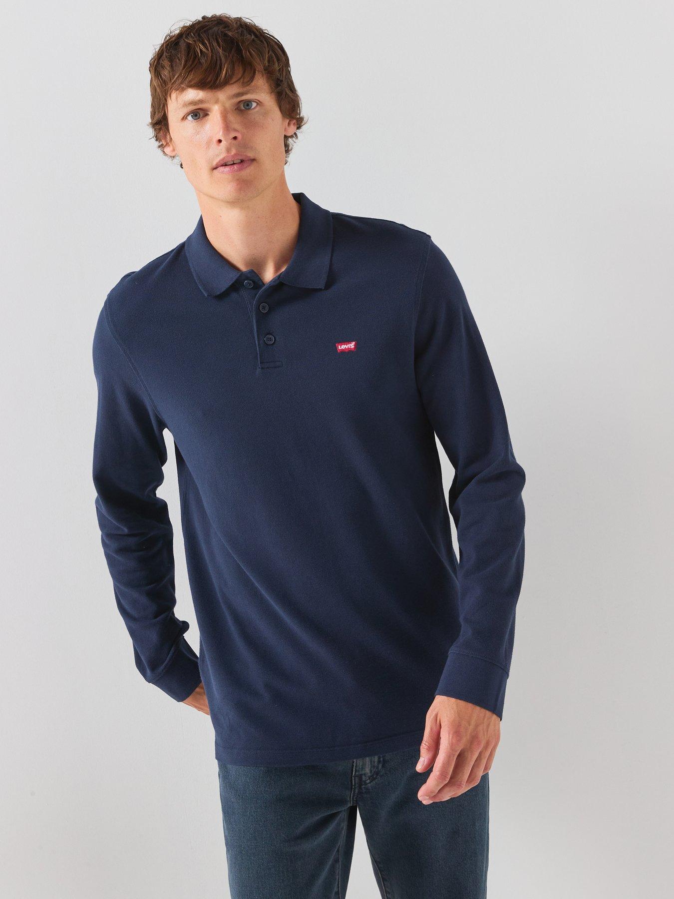 Image 5 of 5 of Levi's Long Sleeve Housemark Polo Shirt - Navy