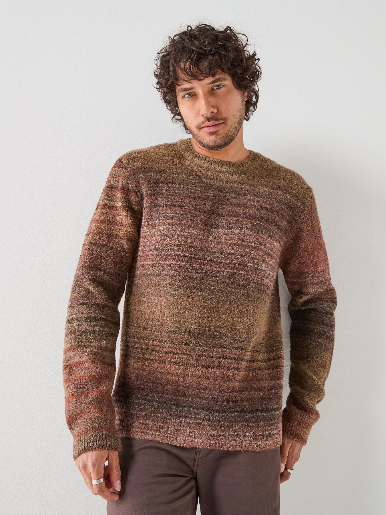 Image 1 of 6 of Levi's Mens Presidio Stripe Stretch Knitted Jumper - Red