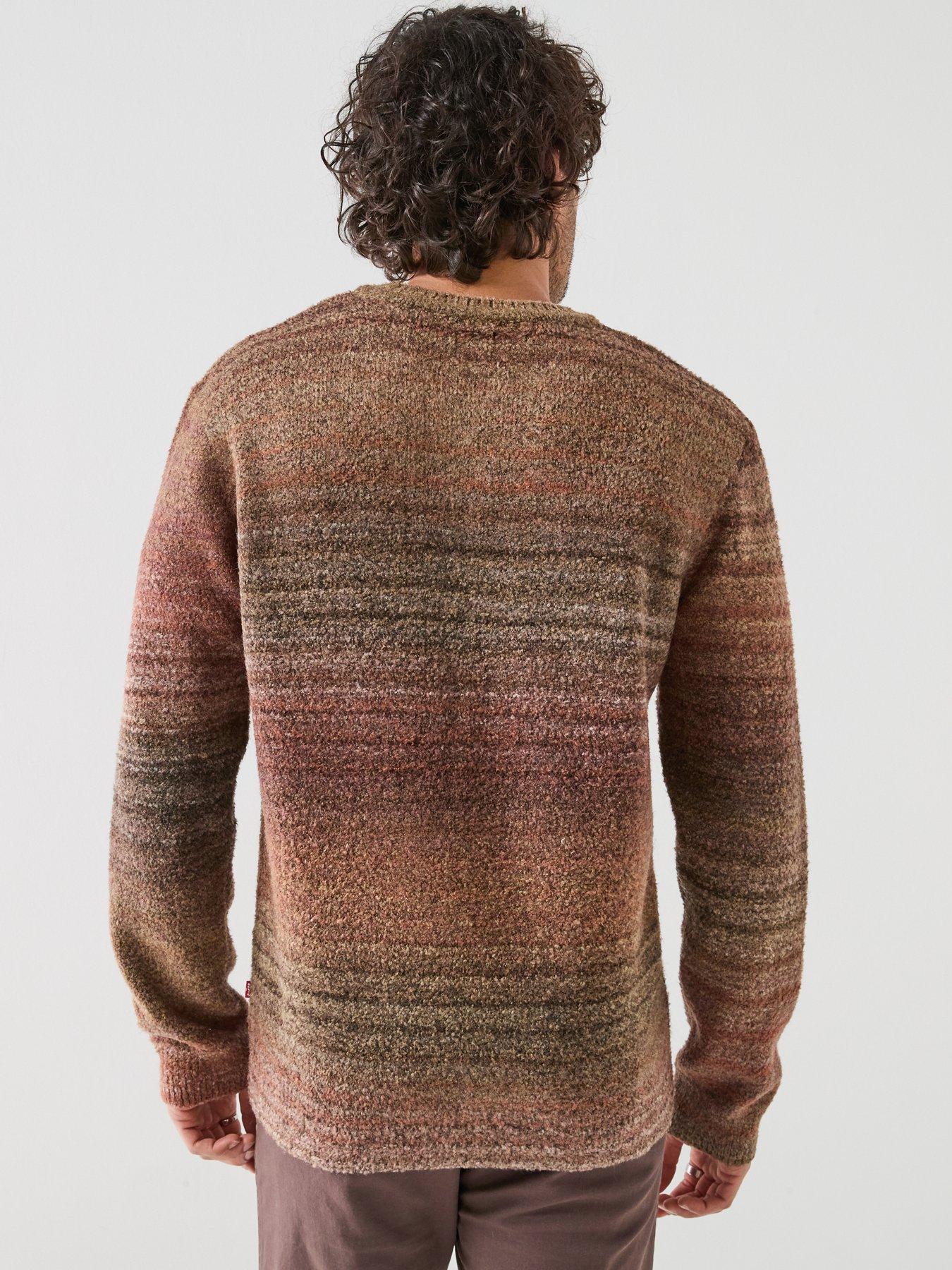 Image 2 of 6 of Levi's Mens Presidio Stripe Stretch Knitted Jumper - Red