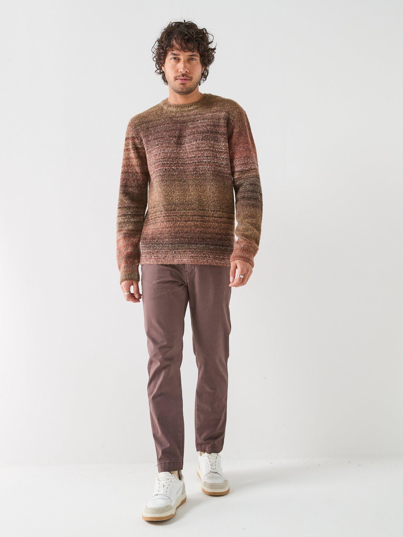 Image 3 of 6 of Levi's Mens Presidio Stripe Stretch Knitted Jumper - Red
