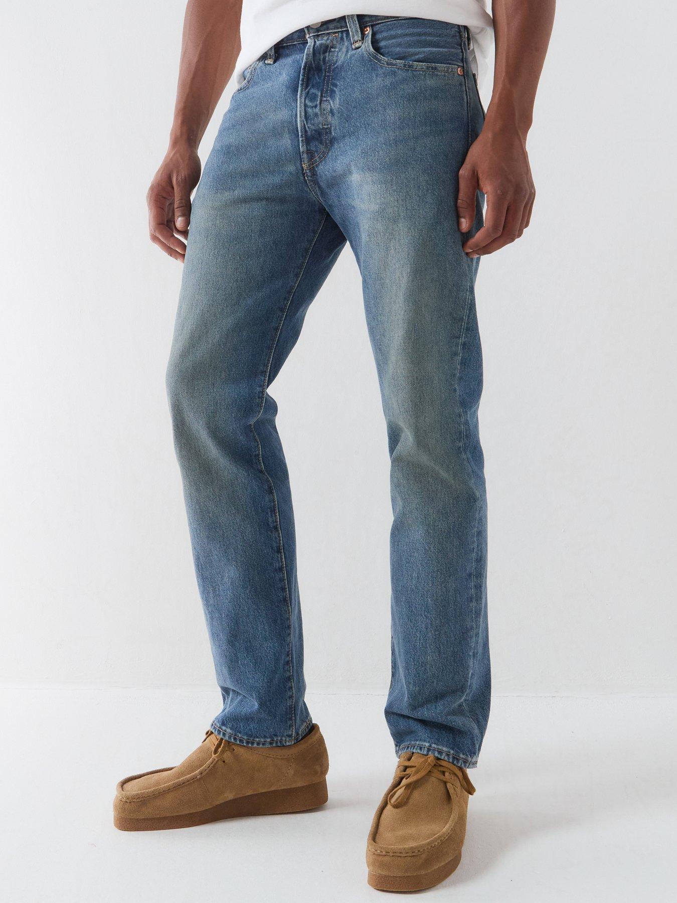 Levi's 501 Original Jeans, Light Blue, Size 34, Inside Leg Regular, Men