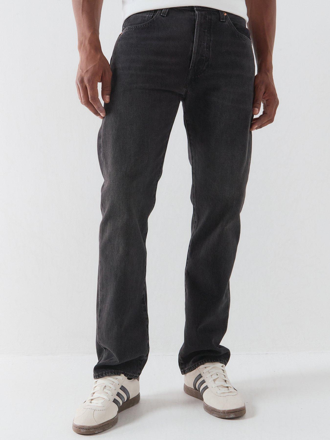 Levi's 501 Original Straight Jeans, Dark Grey, Size 32, Inside Leg Regular, Men