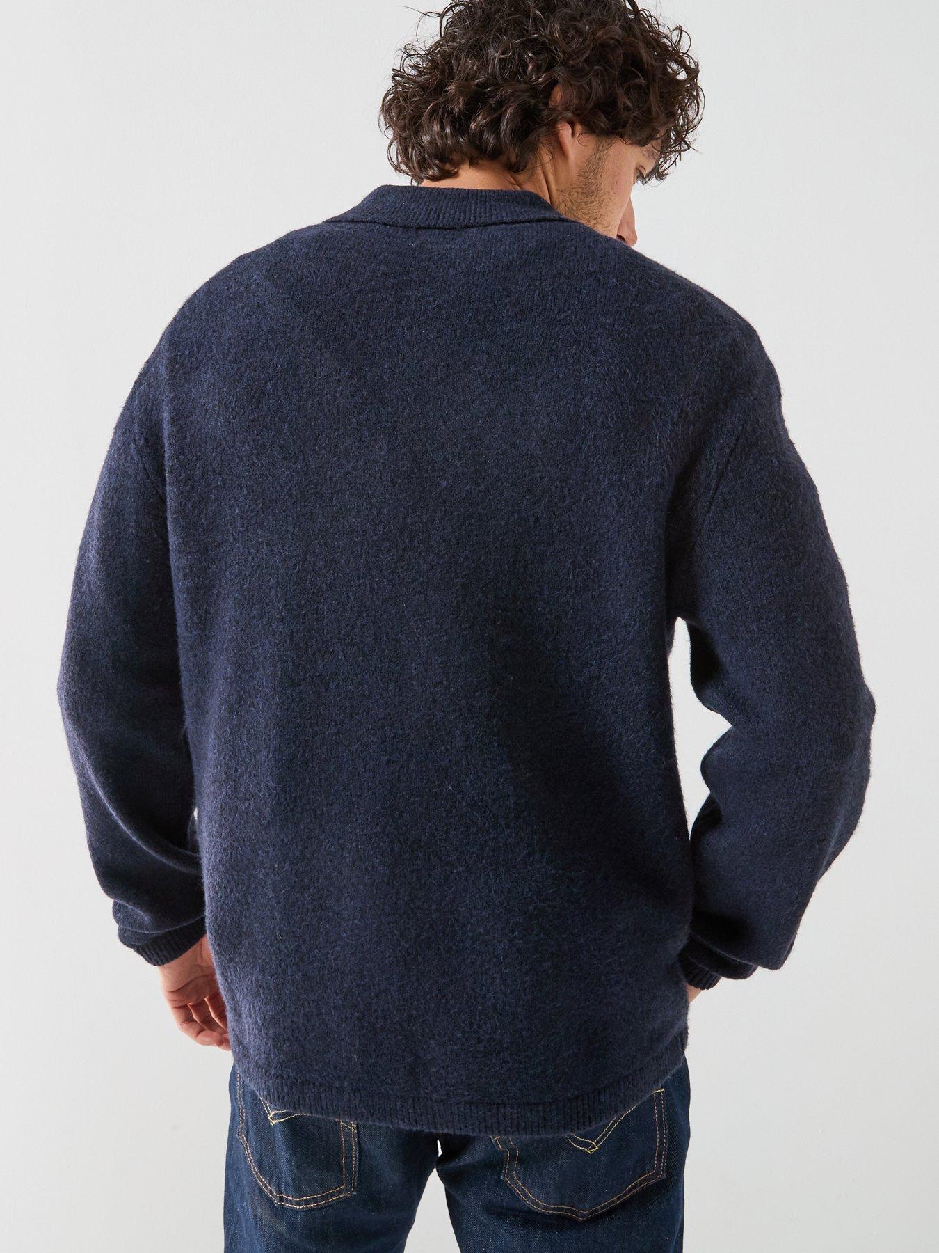 Image 2 of 6 of Levi's Levi's Boulder Collared 1/4 Knitted Jumper - Navy