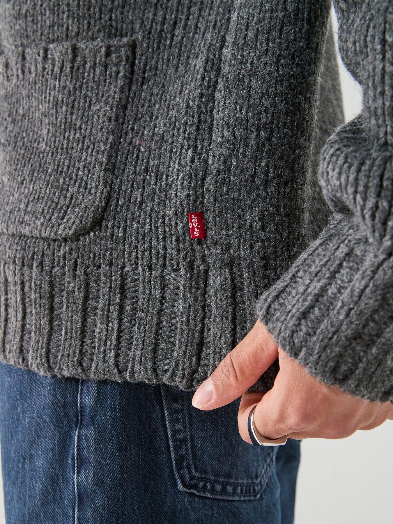 Image 6 of 6 of Levi's Levi's Mammoth Knitted Cardigan - Black