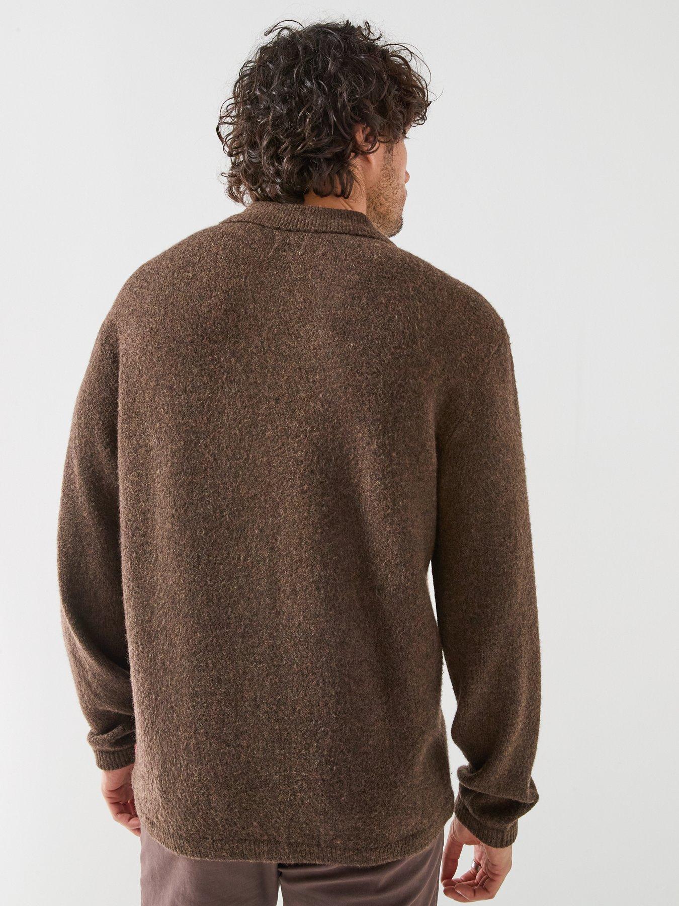 Image 2 of 6 of Levi's Levi's Boulder Collared 1/4 Knitted Jumper - Brown