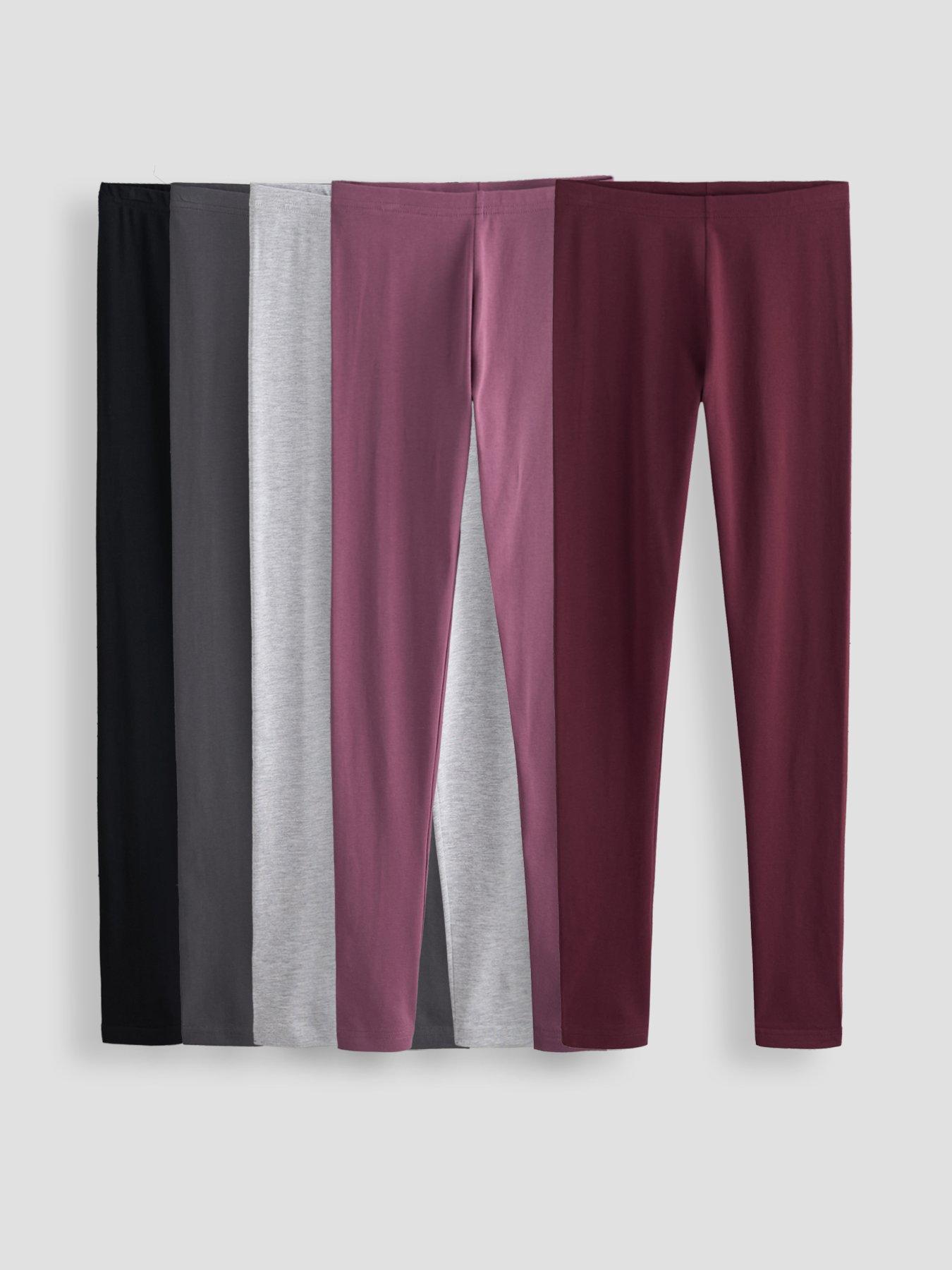 Image 1 of 5 of The Very Collection Girls 5 Pack Basic Leggings