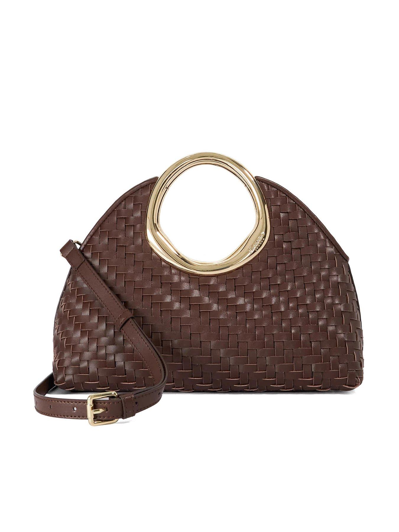 Dune London Chocolate Woven Grab Bag - Brown