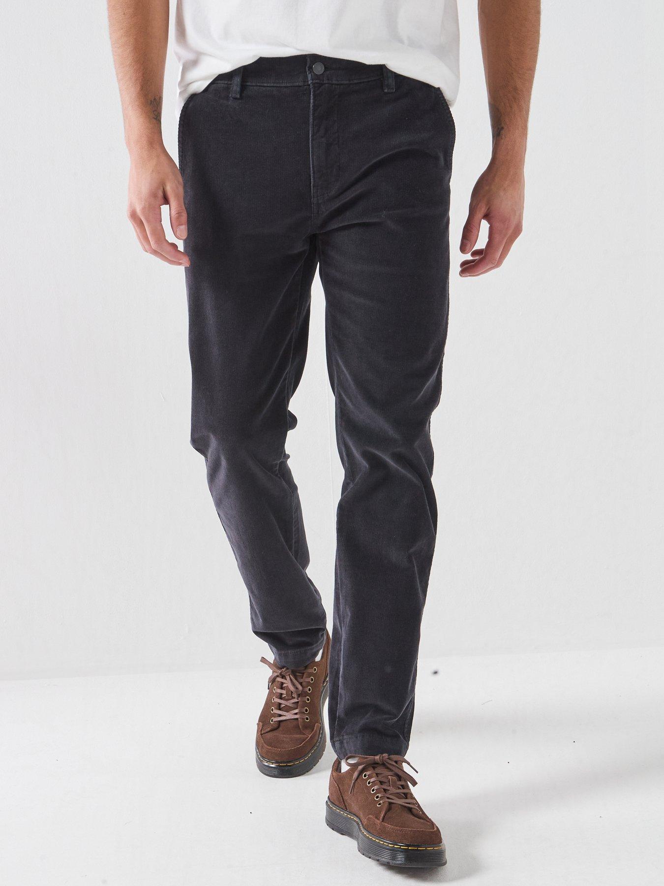 Levi's Men's XX Chino Standard Taper Corduroy Trousers, Black, Size 36, Men