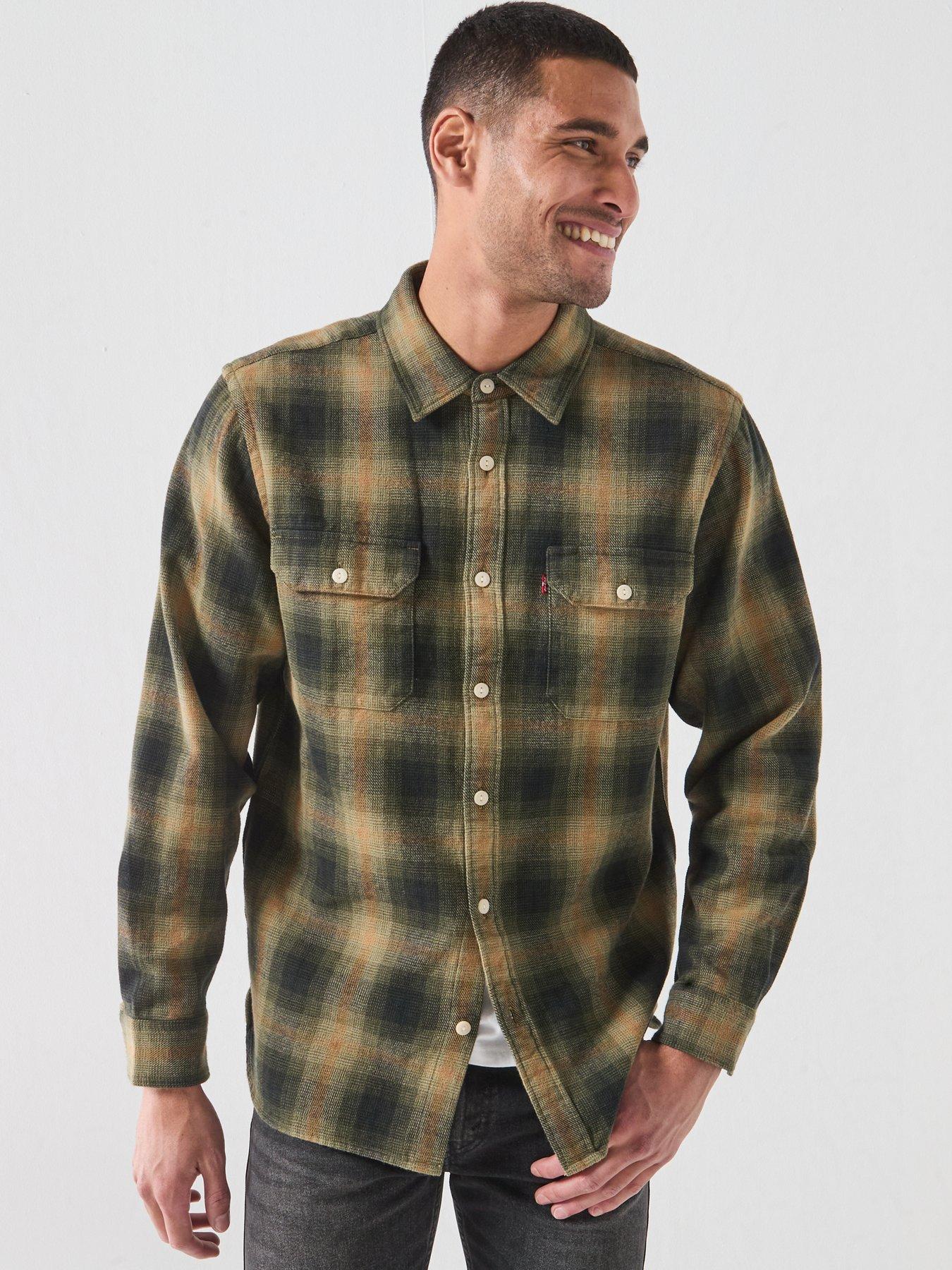 Image 1 of 6 of Levi's Jackson Worker Cotton Flannel Overshirt - Multi