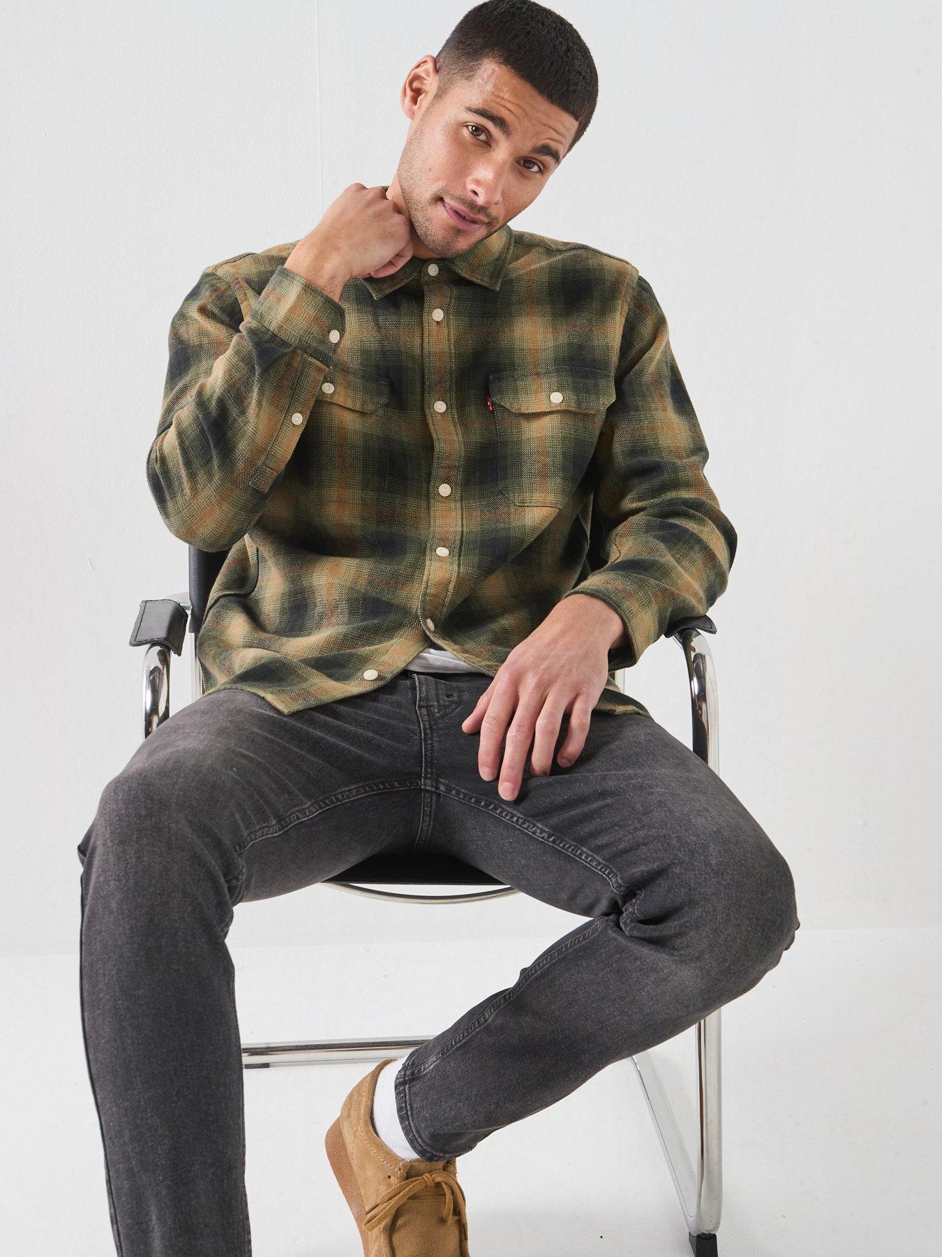 Image 4 of 6 of Levi's Jackson Worker Cotton Flannel Overshirt - Multi