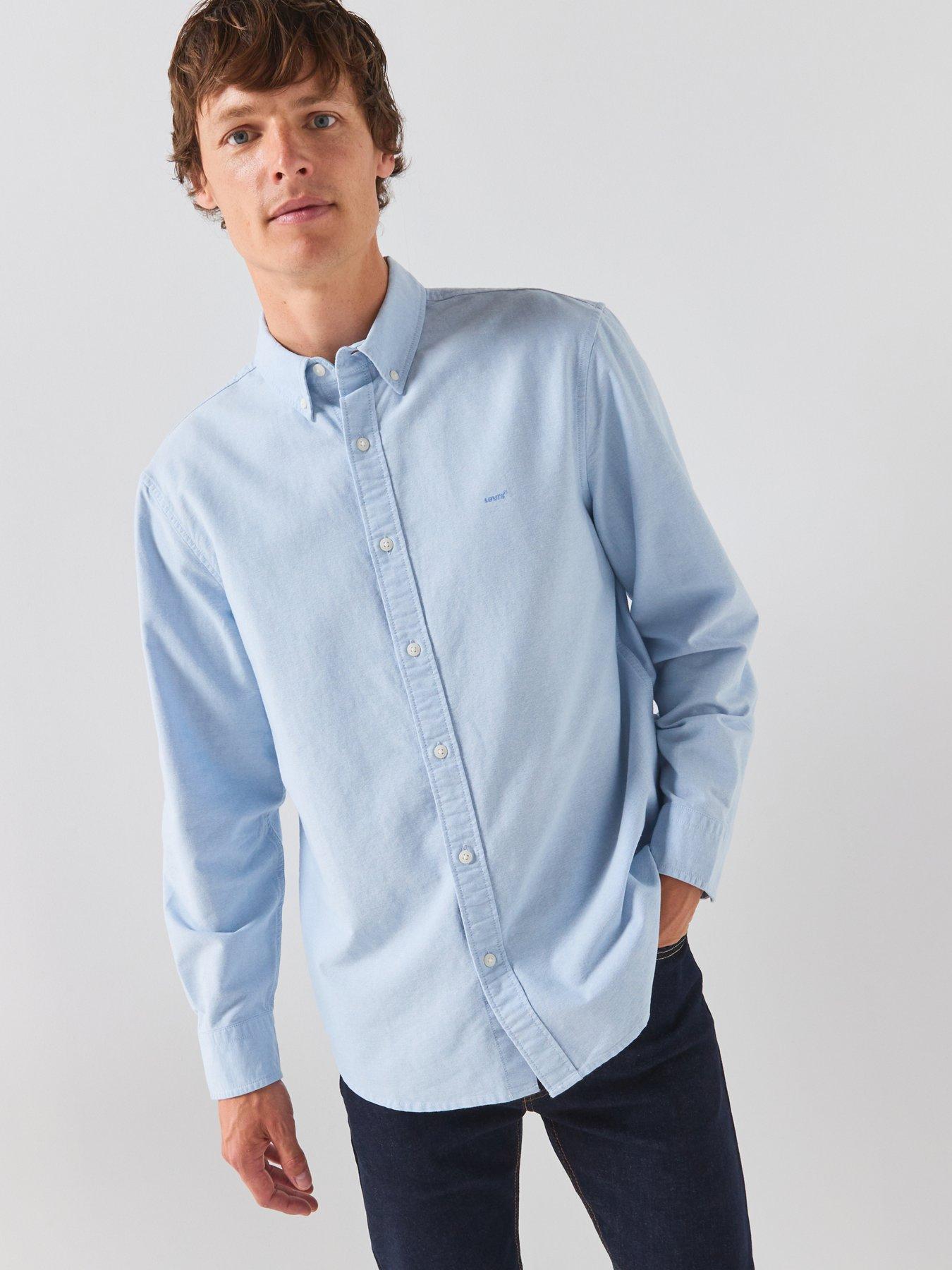 Image 1 of 6 of Levi's Authentic Button Down Long Sleeve Shirt - Light Blue
