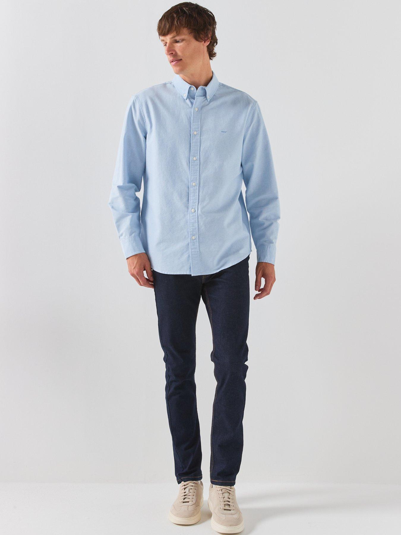 Image 3 of 6 of Levi's Authentic Button Down Long Sleeve Shirt - Light Blue