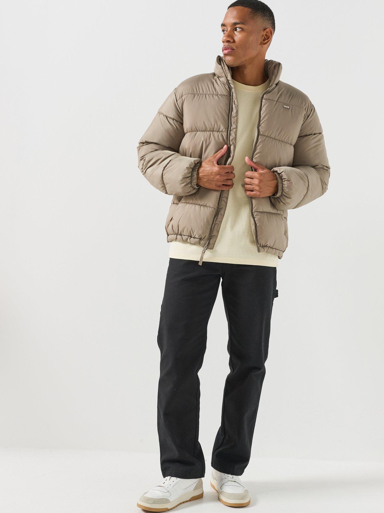 Image 3 of 6 of Levi's Mens Piedmont Short Padded Jacket - Beige