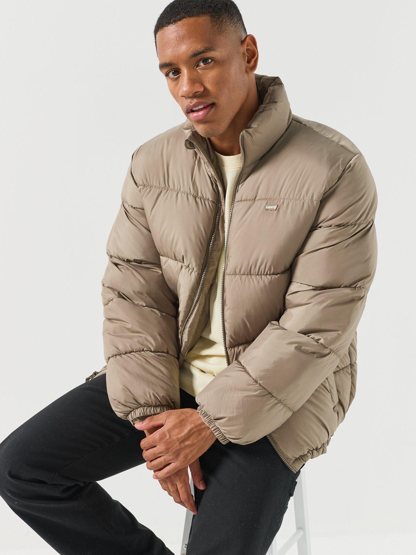 Image 4 of 6 of Levi's Mens Piedmont Short Padded Jacket - Beige