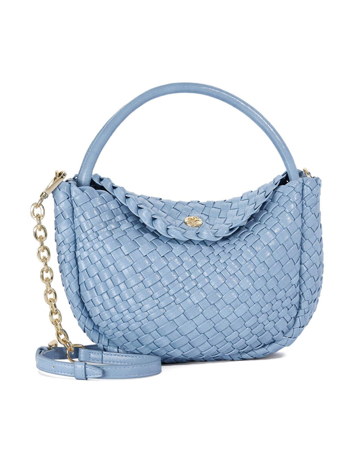 Dune London Dinideliberate Mini Woven Grab Bag - Blue