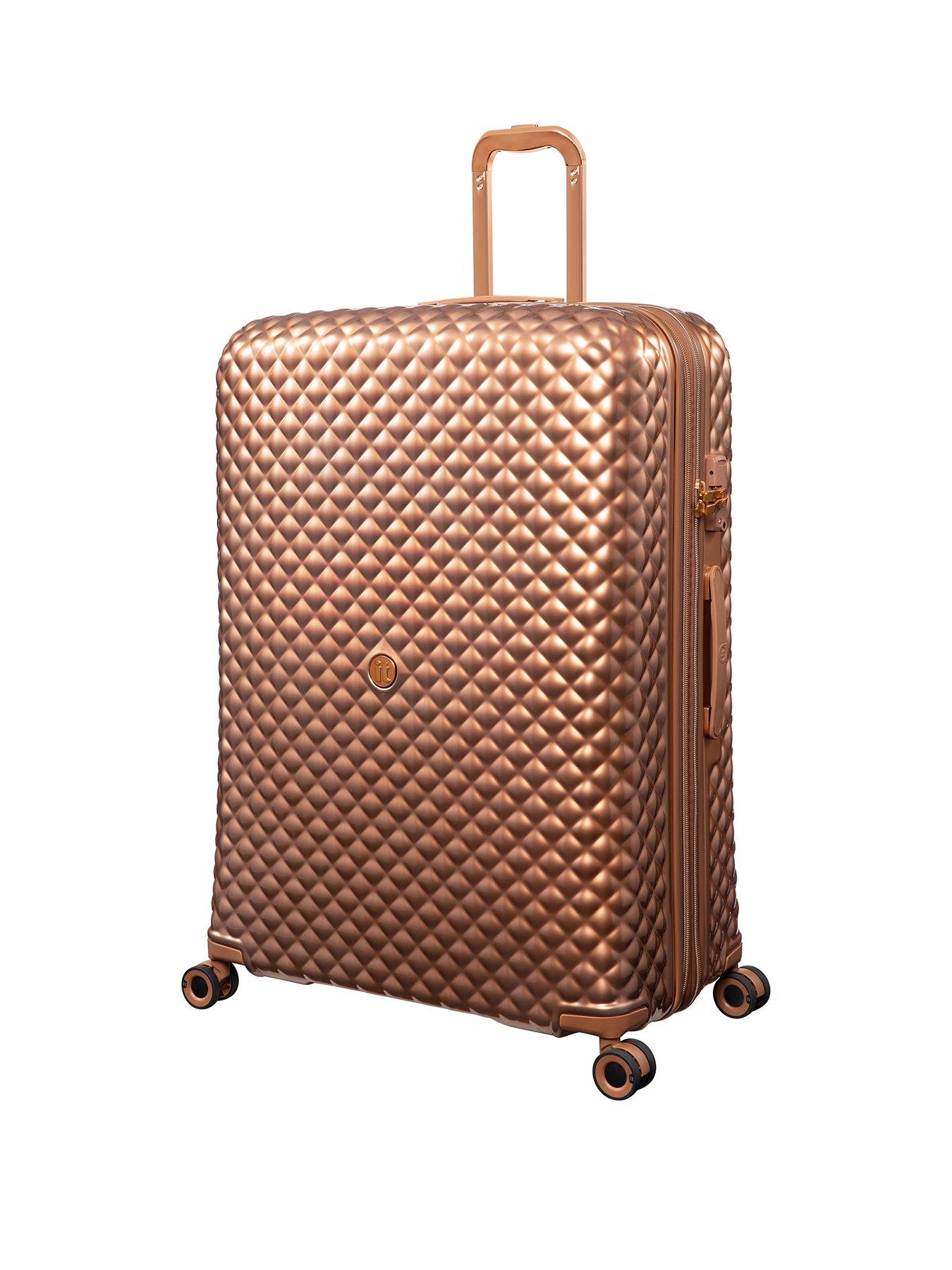 it Luggage Glitzy Metallic Copper X-Large Suitcase