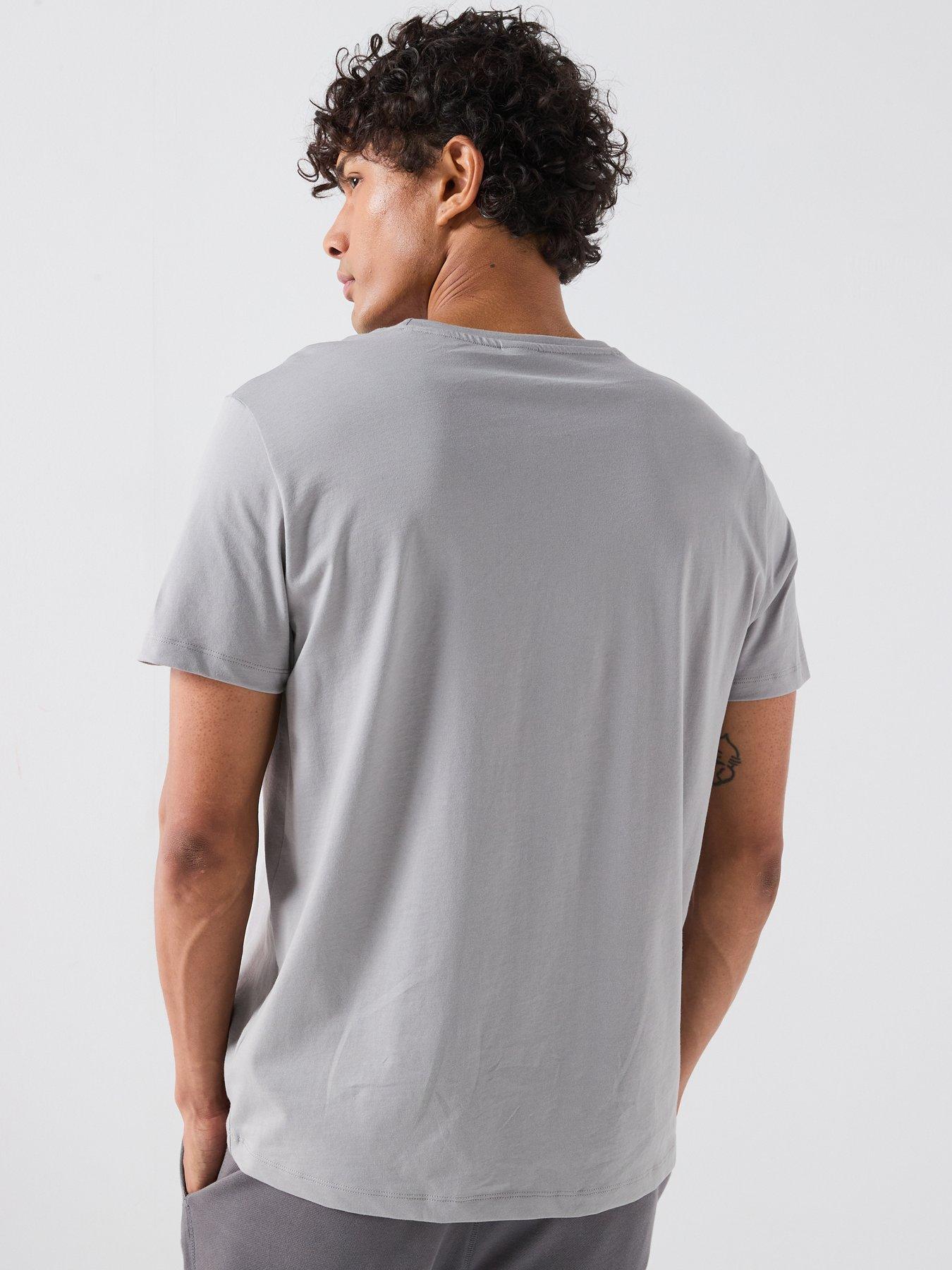 Image 2 of 6 of BOSS Regular Fit Logo Detail T-Shirt - Light Grey