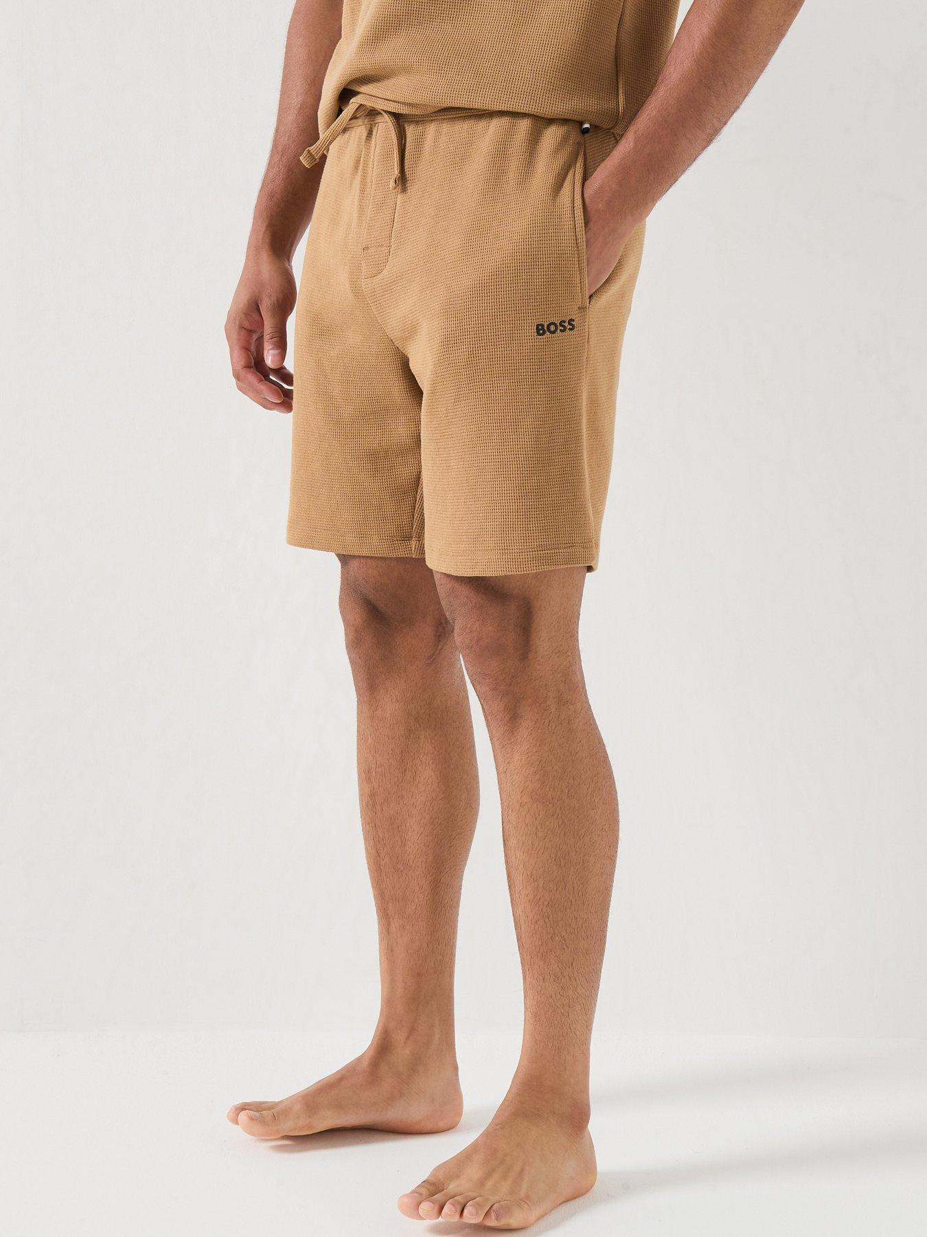 BOSS Waffle Loungewear Shorts - Light Beige