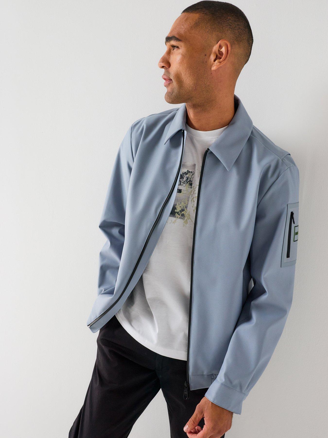Image 1 of 6 of BOSS Men's Ow Union Coach Lightweight Jacket - Grey