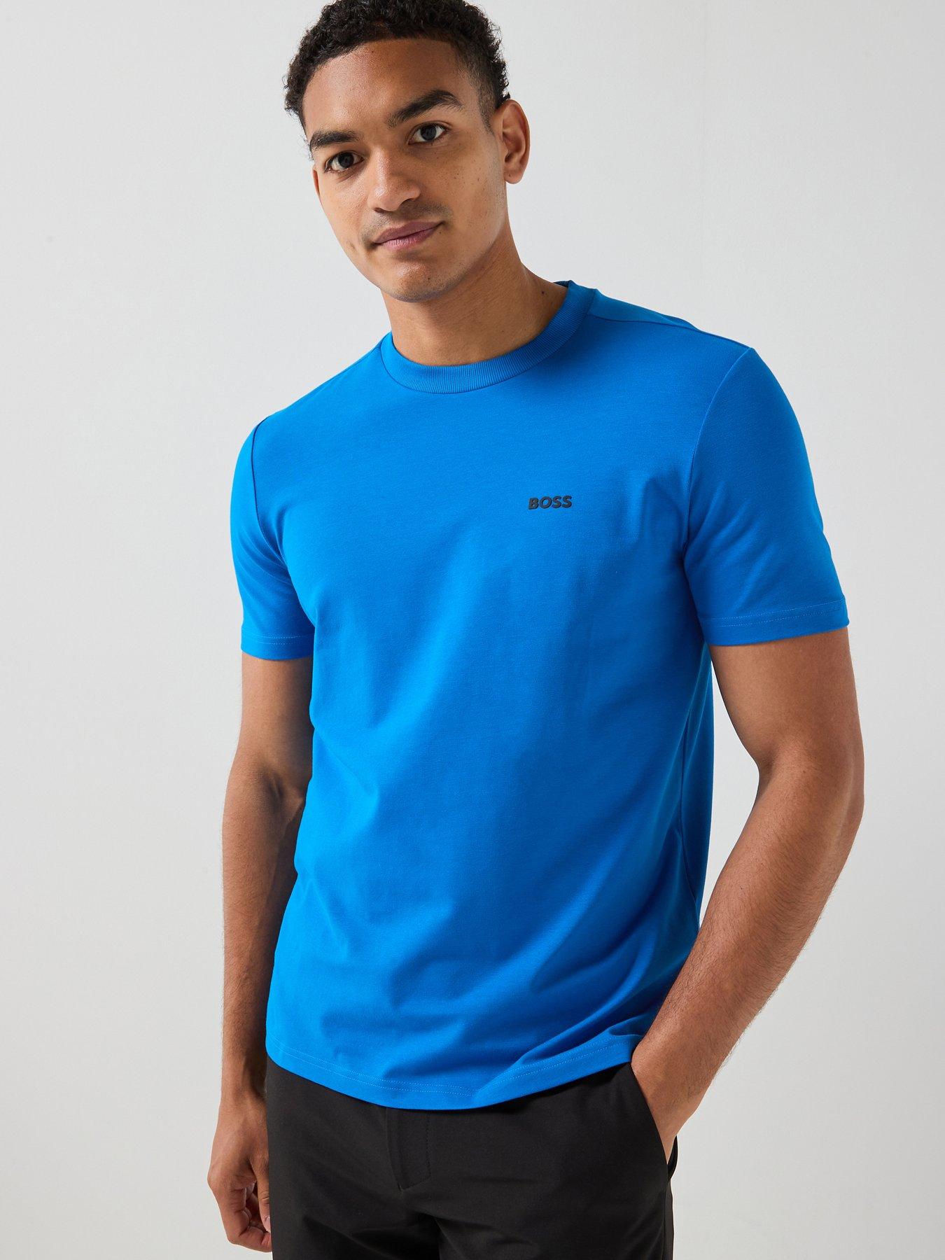 BOSS Tee Regular Fit T-Shirt, Bright Blue, Size 2Xl, Men