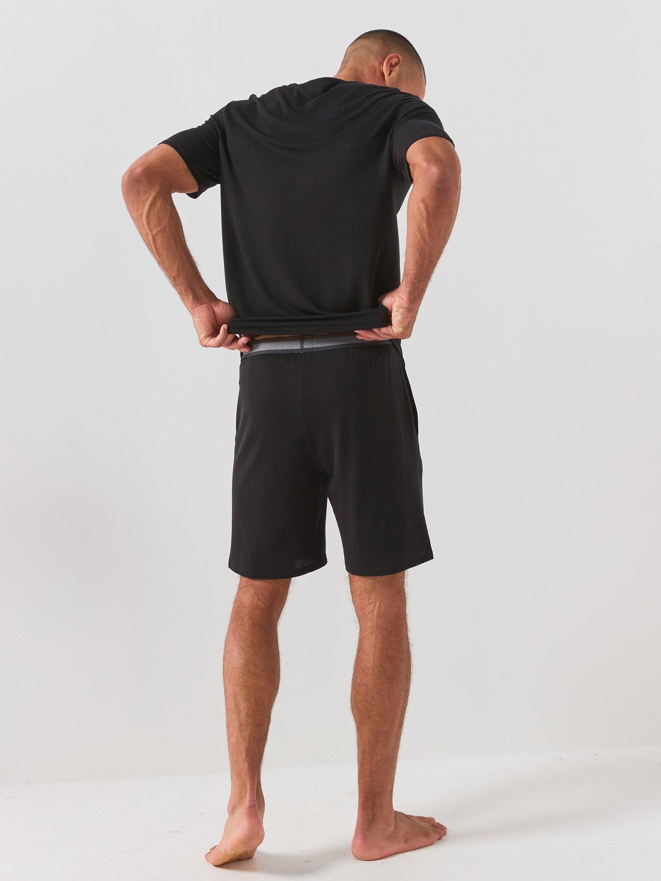 Image 2 of 6 of BOSS Bodywear Piqu&egrave; Short Pyjama Set - Black