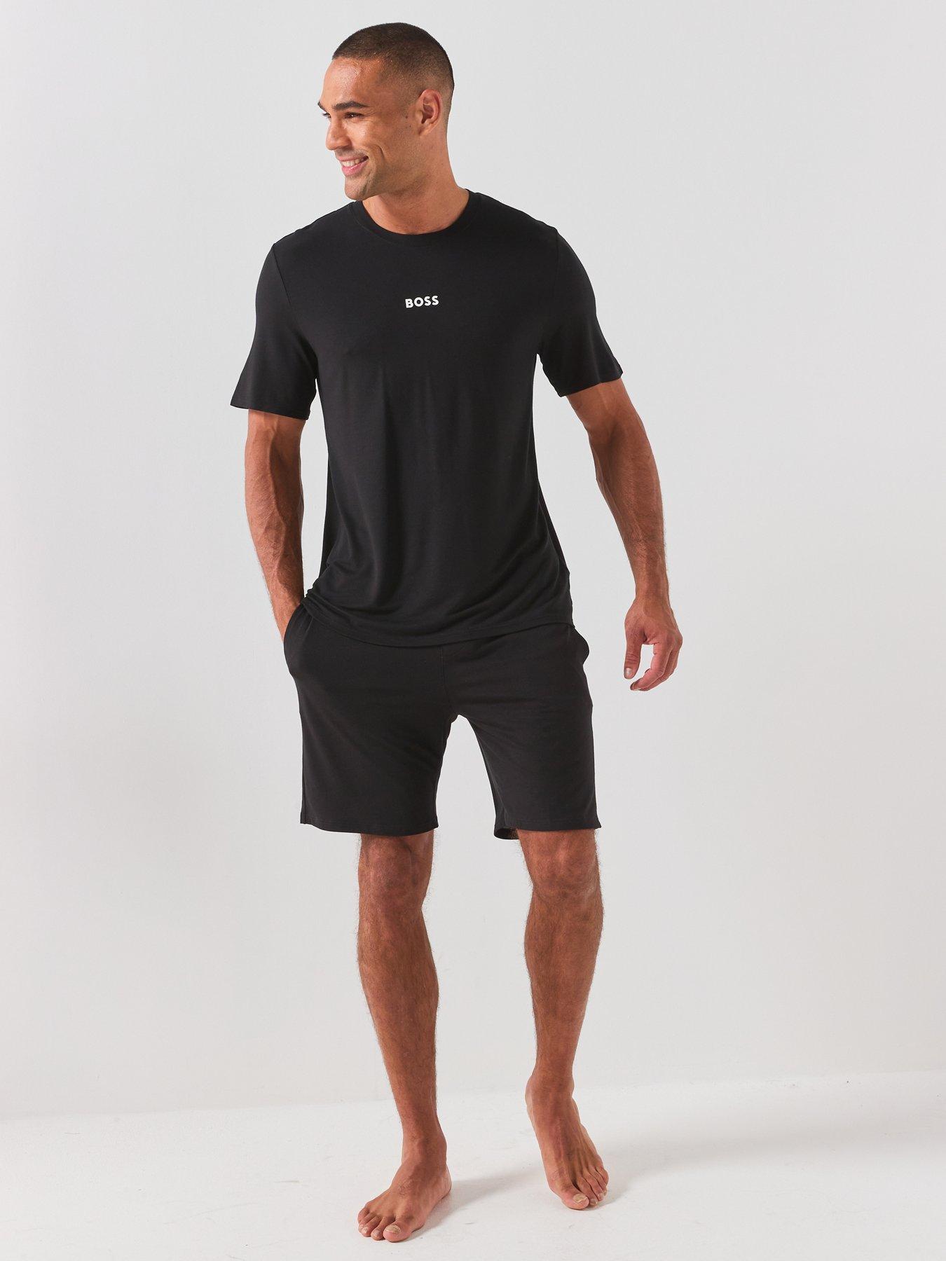 Image 3 of 6 of BOSS Bodywear Piqu&egrave; Short Pyjama Set - Black